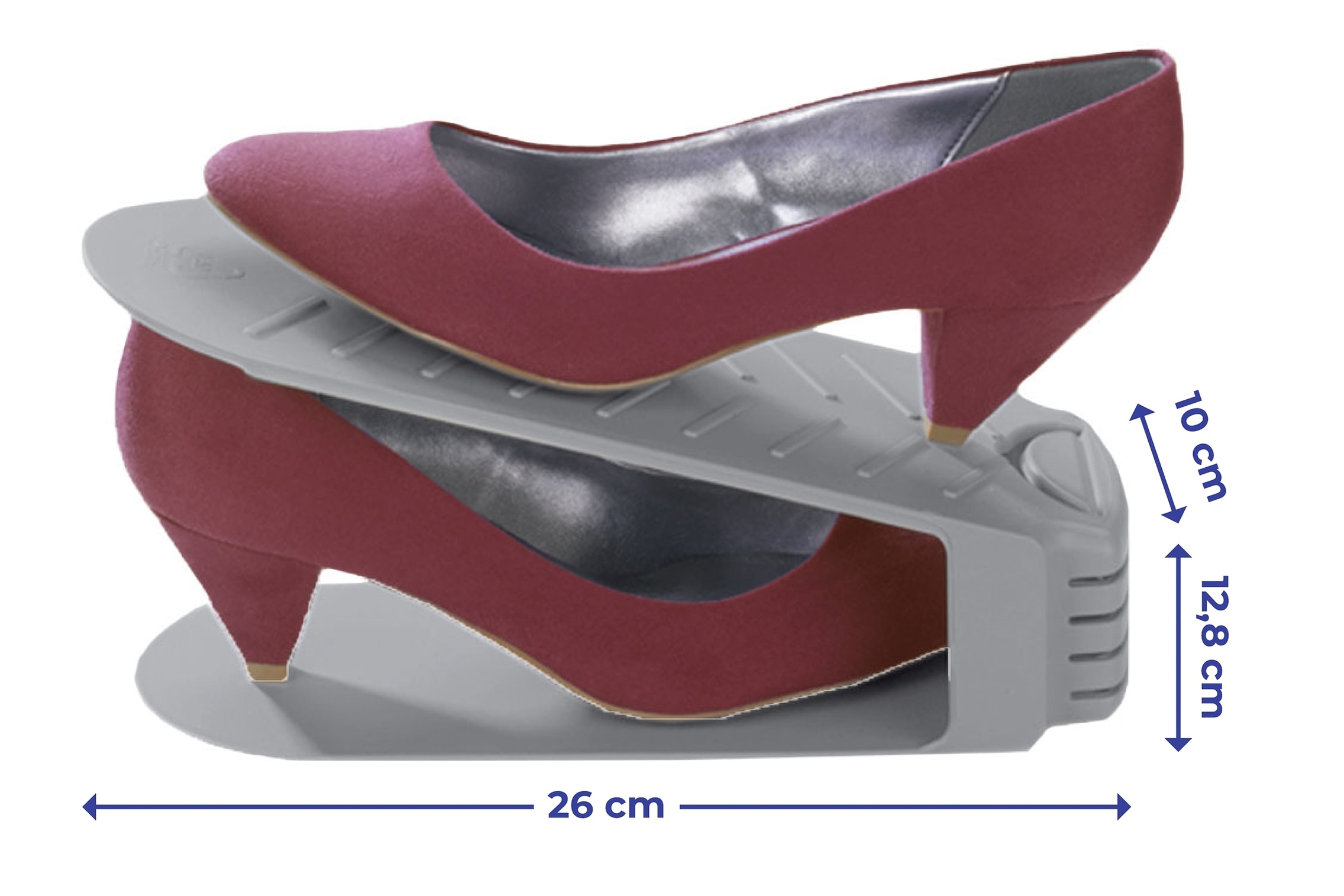 Maximex Schuhstapler »4er«, (Set, 4 tlg.), Schuhhalter, 50 % mehr Platz im Schuhschrank, Kunststoff, 4-teilig