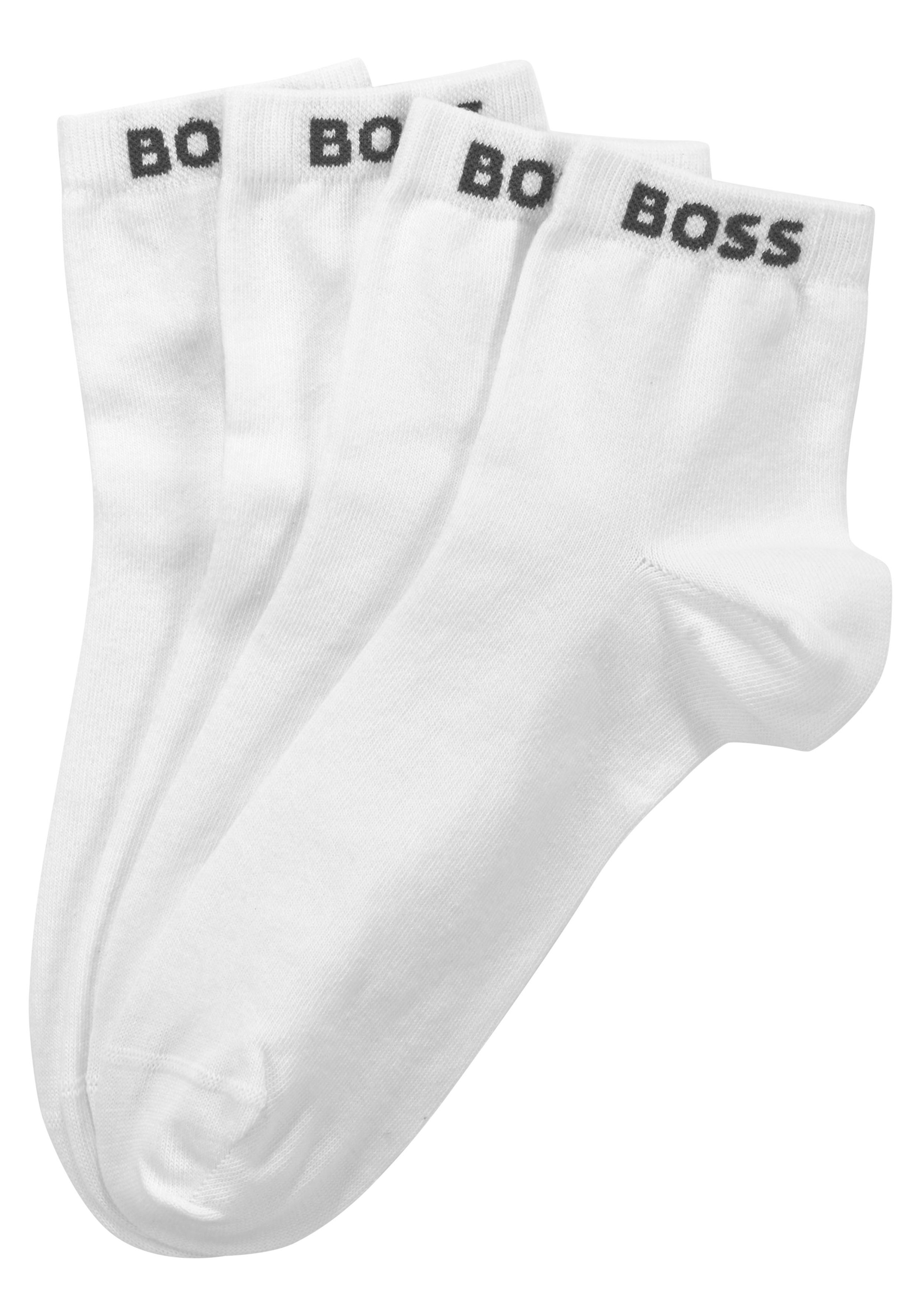 BOSS Sneakersocken Set, 2 Stk. tlg. mit eingenähtem Markenschriftzug