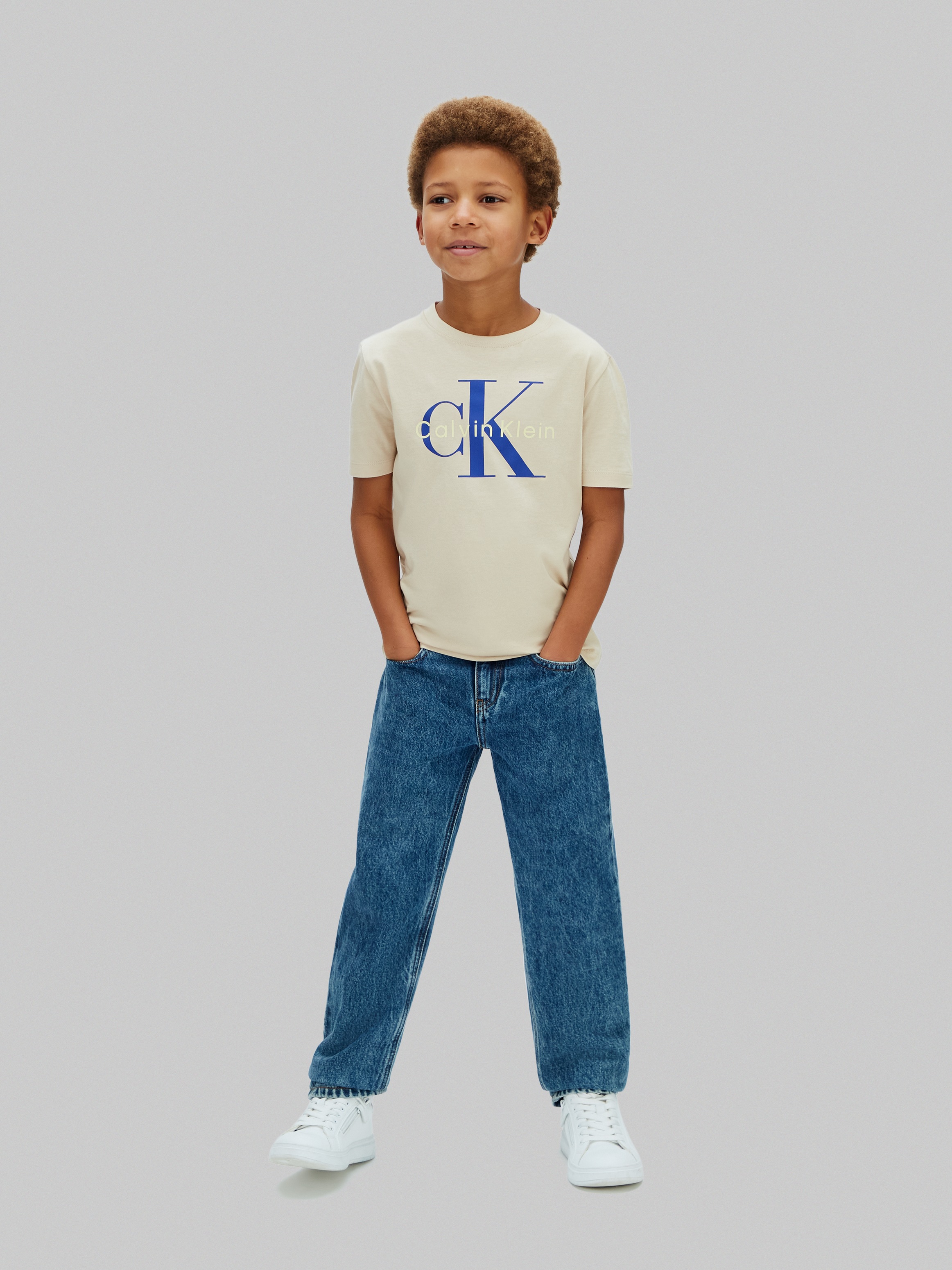 Calvin Klein Jeans T-Shirt »MONO LOGO T-SHIRT« Regular fit für Kinder, mit Logoschriftzug