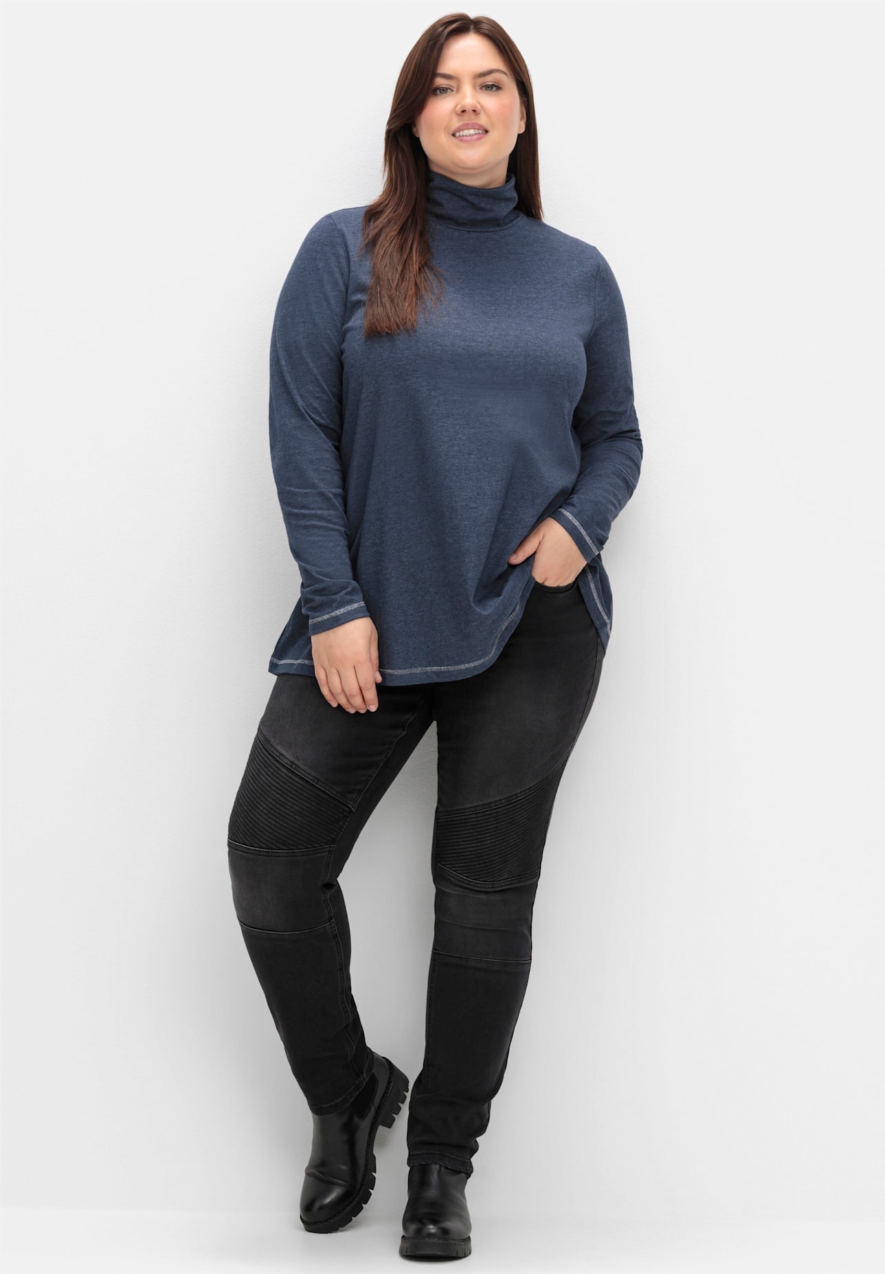 Sheego Langarmshirt »Langarmshirt«, (1 tlg.)