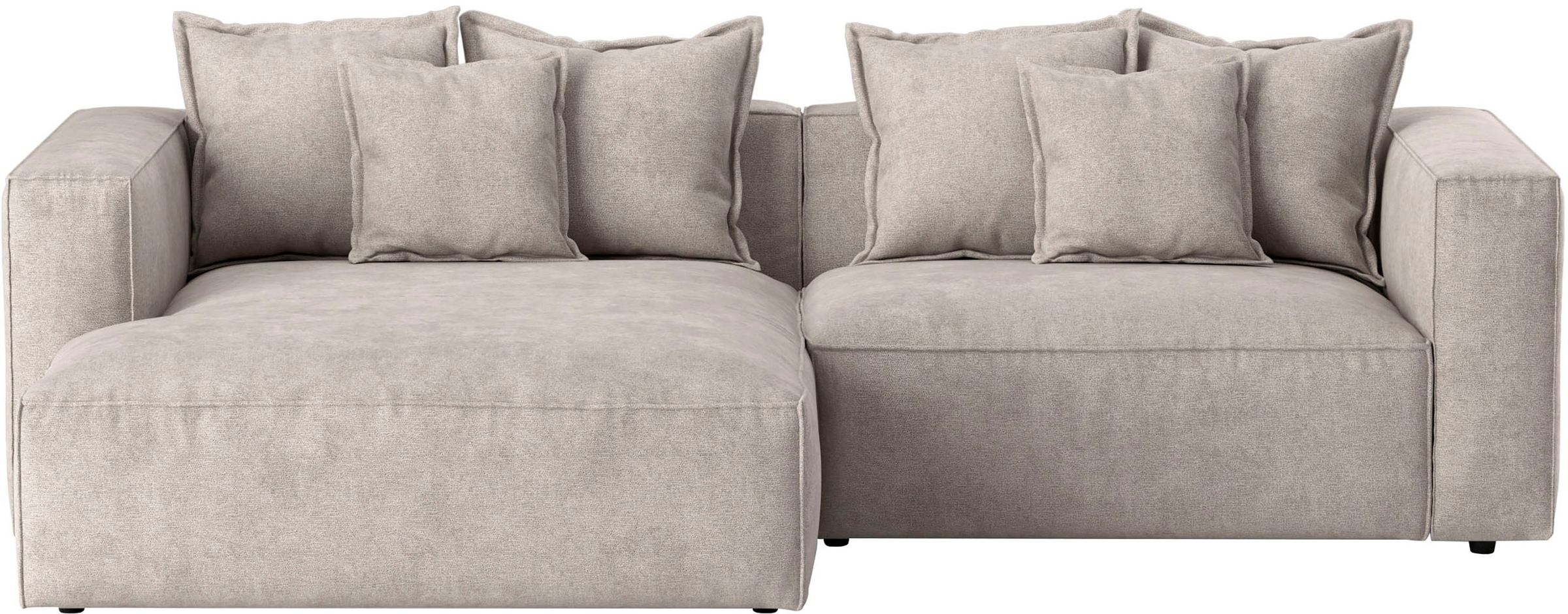 INOSIGN Ecksofa »Cowboy L-Form«, mit 6 Kissen, kubisches Sofa