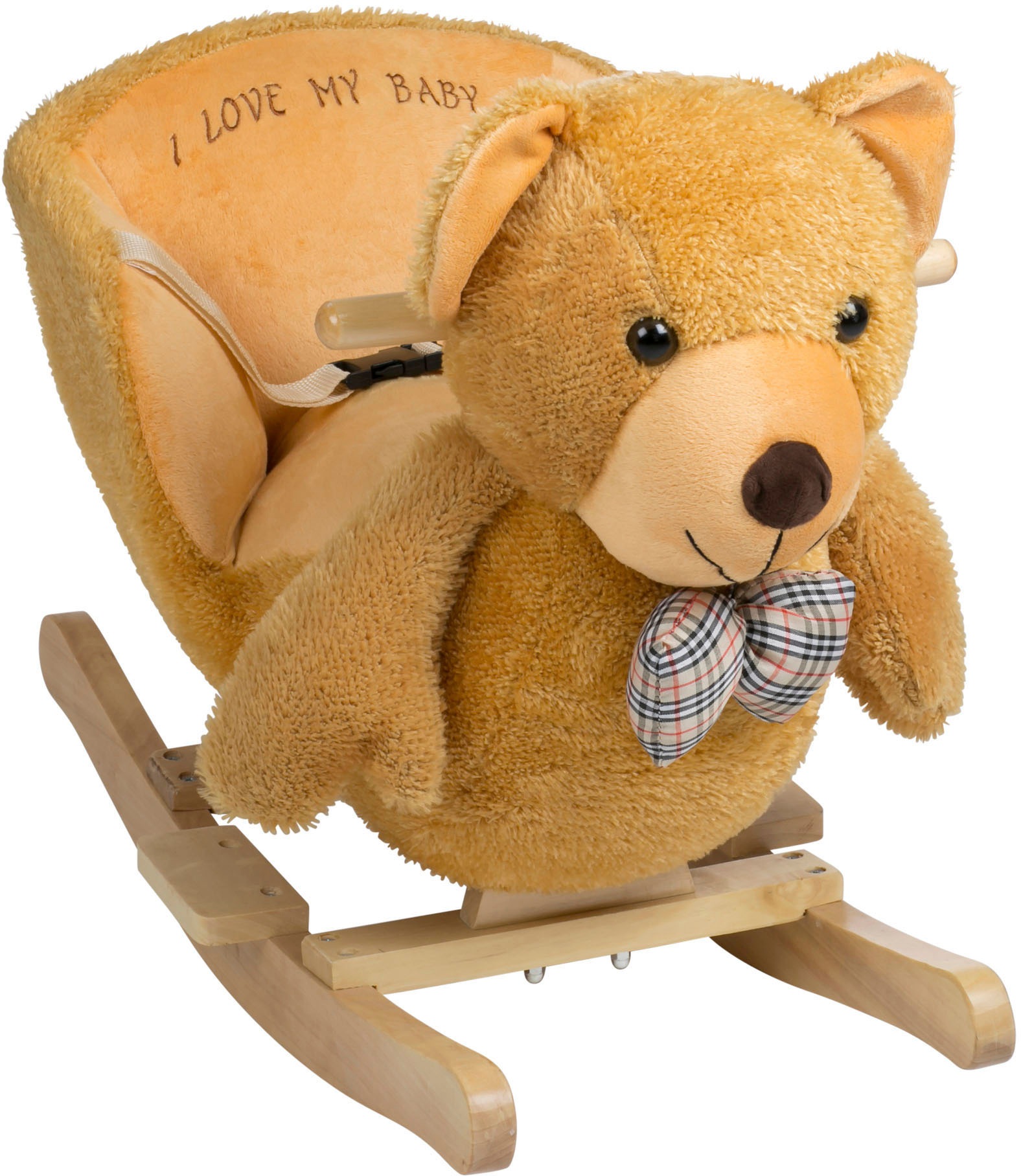 Babygo Schaukeltier »Rocker Bär« mit Kufen und Griffen aus Birkenholz in beige