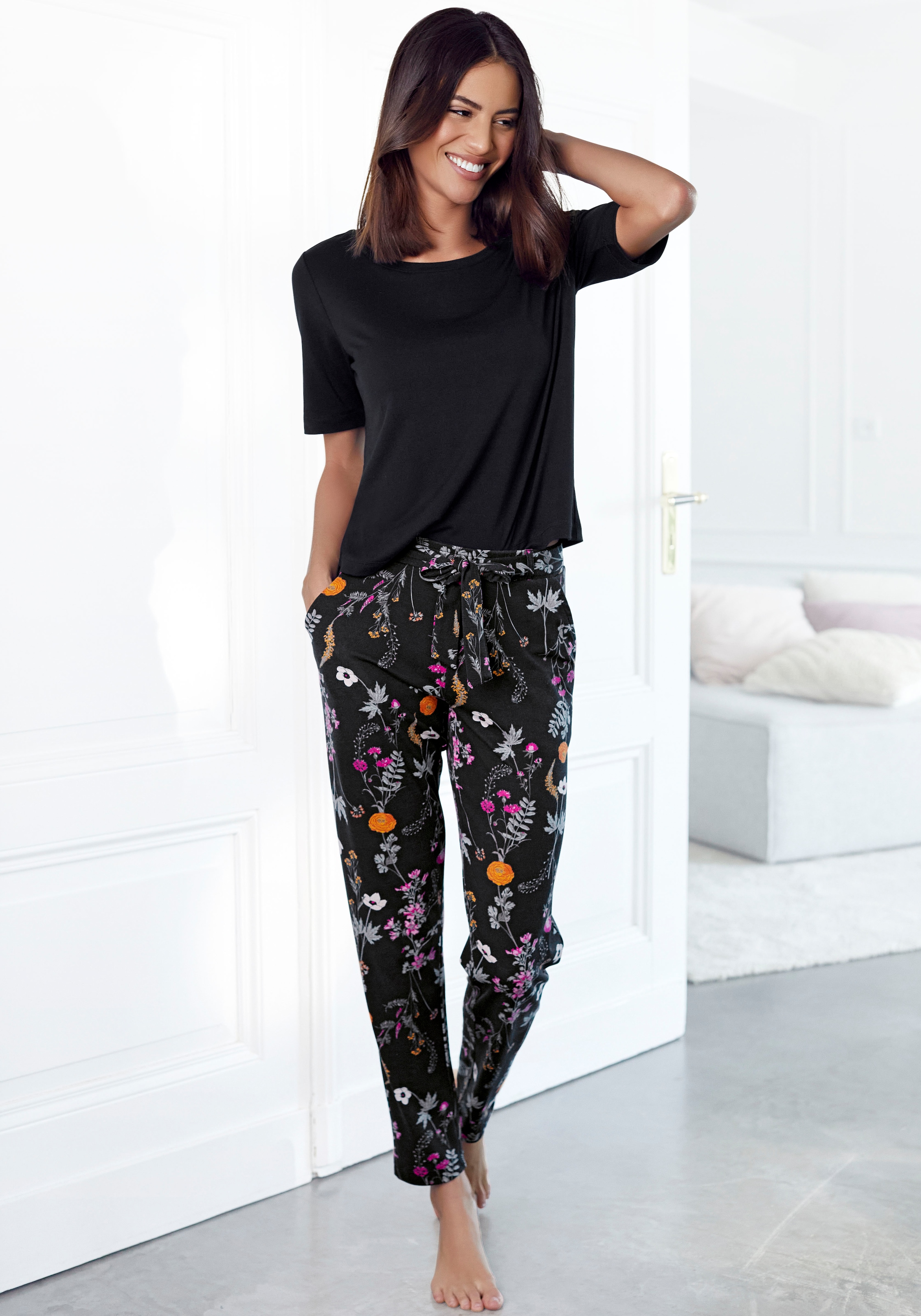 LASCANA Pyjama, (2 OTTO mit tlg., Stück), Muster kaufen 1 bei Wildblumen