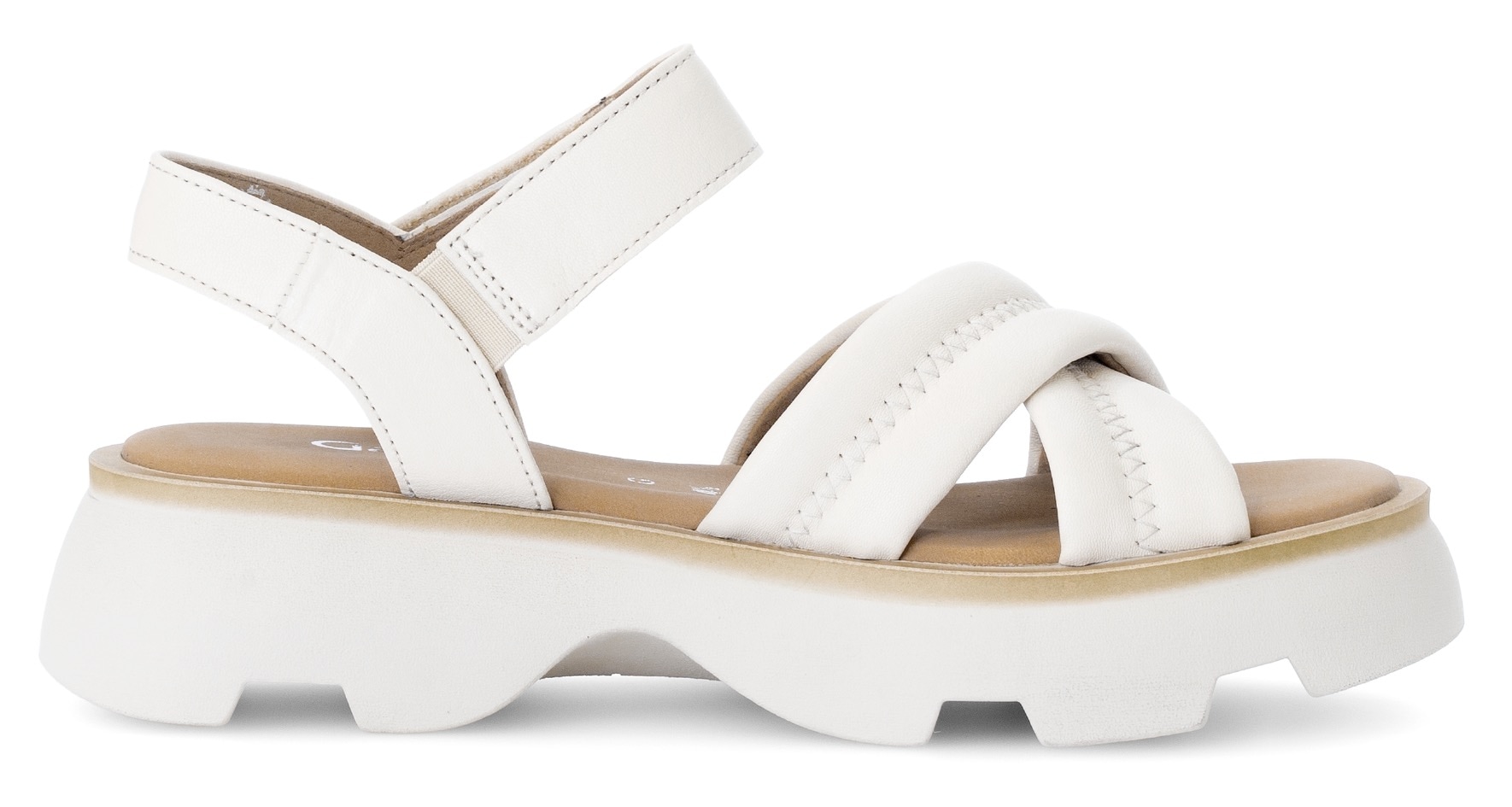 Gabor Sandalette, Plateau, Sommerschuh, Riemensandale mit Kreuzbandage, G-Weite