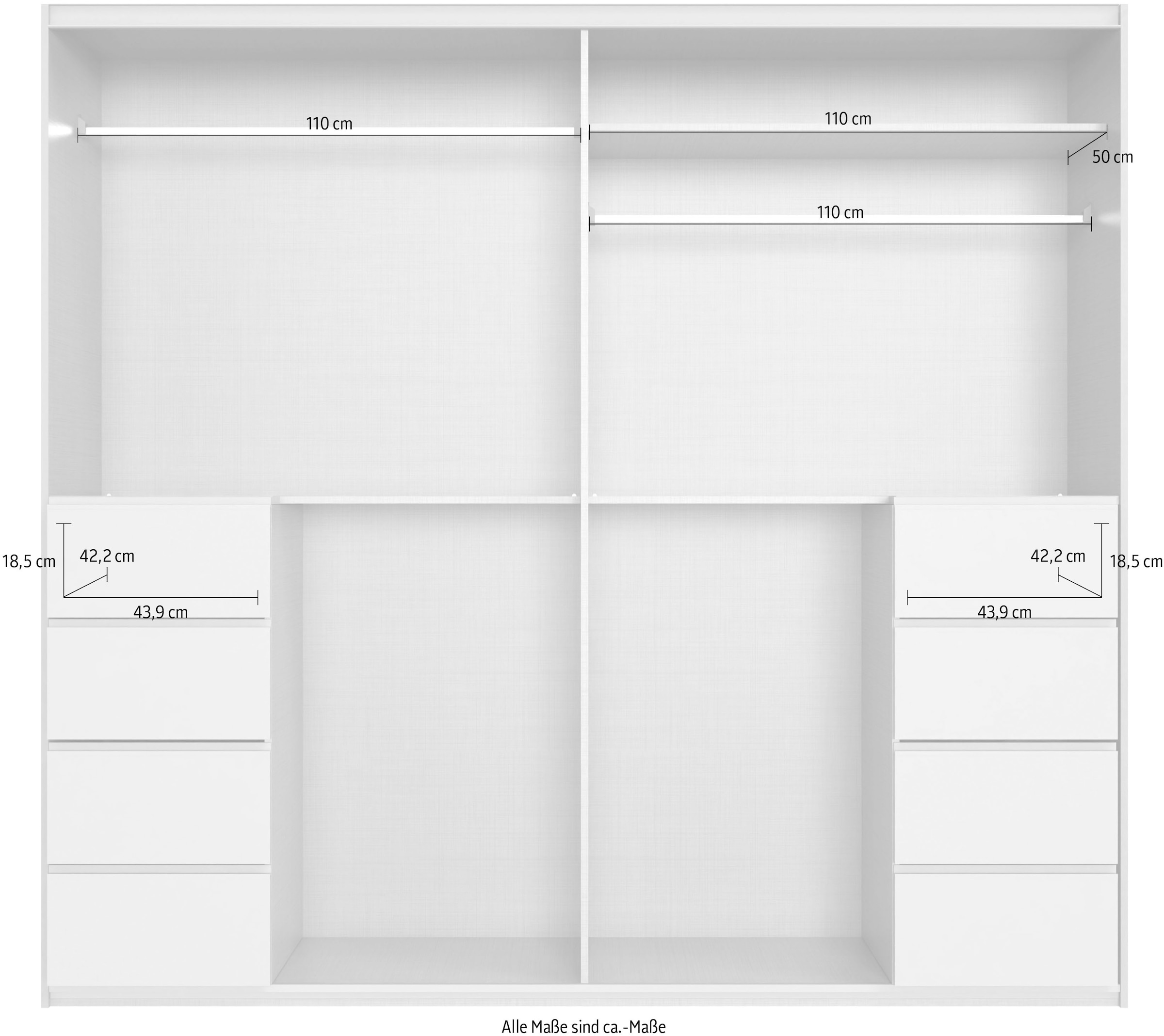 Wimex Schwebetürenschrank »Bali in den Breiten 225cm & 270cm, Kleiderschrank mit Spiegel« Schrank mit 3 Türen, Farbe: Kaschmir