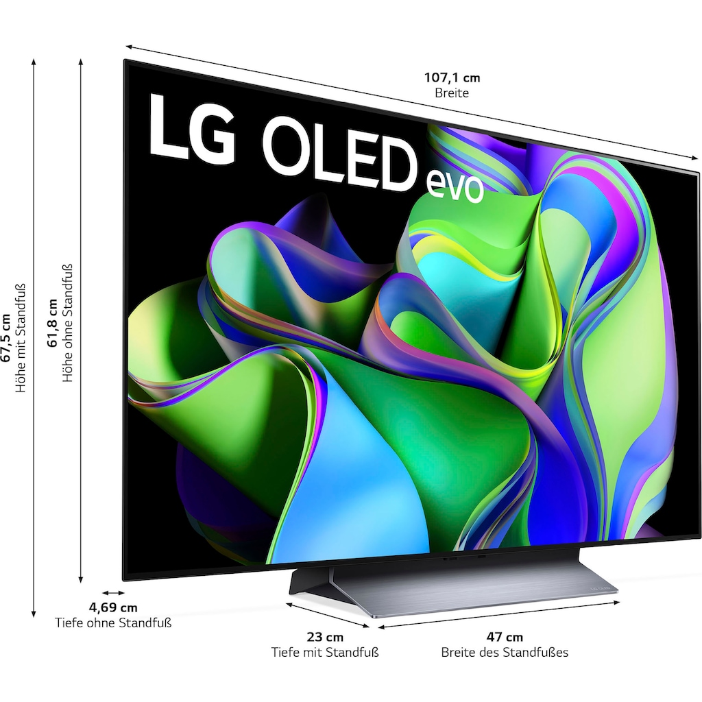 LG OLED-Fernseher »OLED48C37LA«, 121 cm/48 Zoll, 4K Ultra HD, Smart-TV