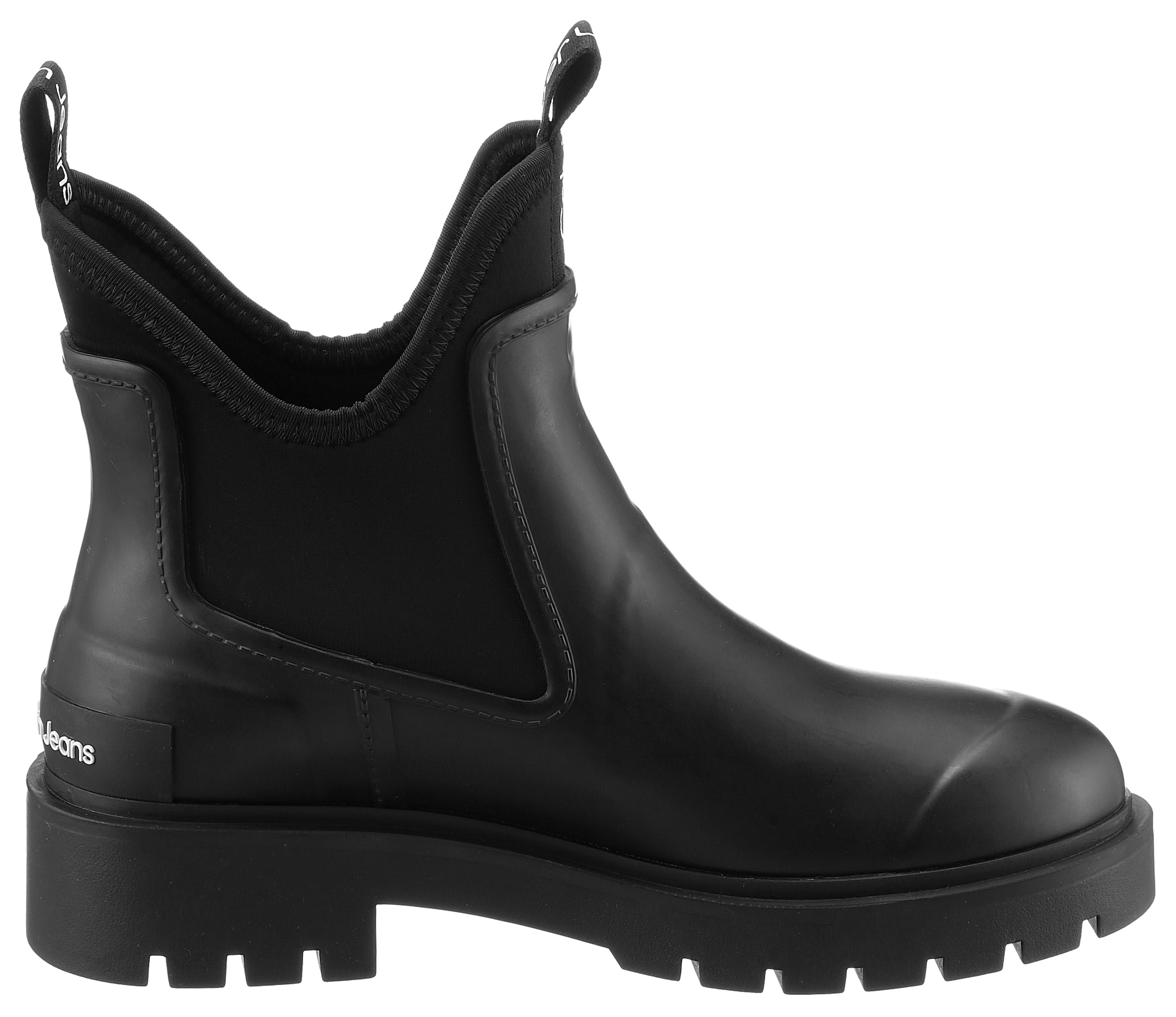 Calvin Klein Jeans Gummistiefelette »MID RAINBOOT CHELSEA«, Chelseaboots, Stiefelette mit coolem Einstieg