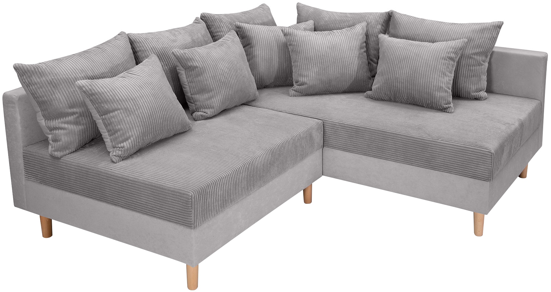 COLLECTION AB Ecksofa »L-Form«, Ecksofa,Ottomane rechte Seite montierbar,Komfortablen bonnelfederkern