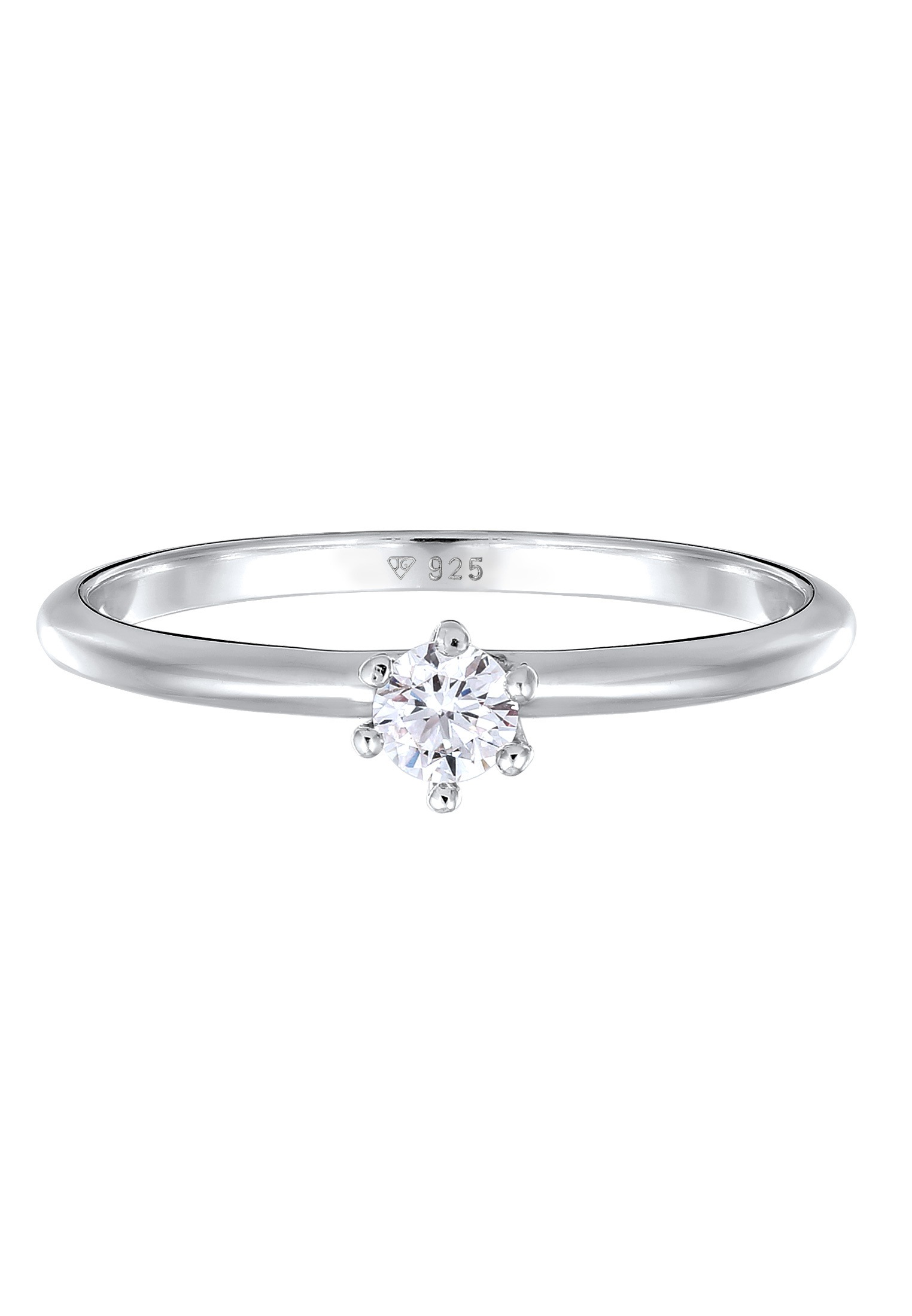 Elli DIAMONDS Diamantring »Ring Solitär Laborgezüchteter Diamant Weiß Brilliant (0.034 ct) 925 Sterling Silber«