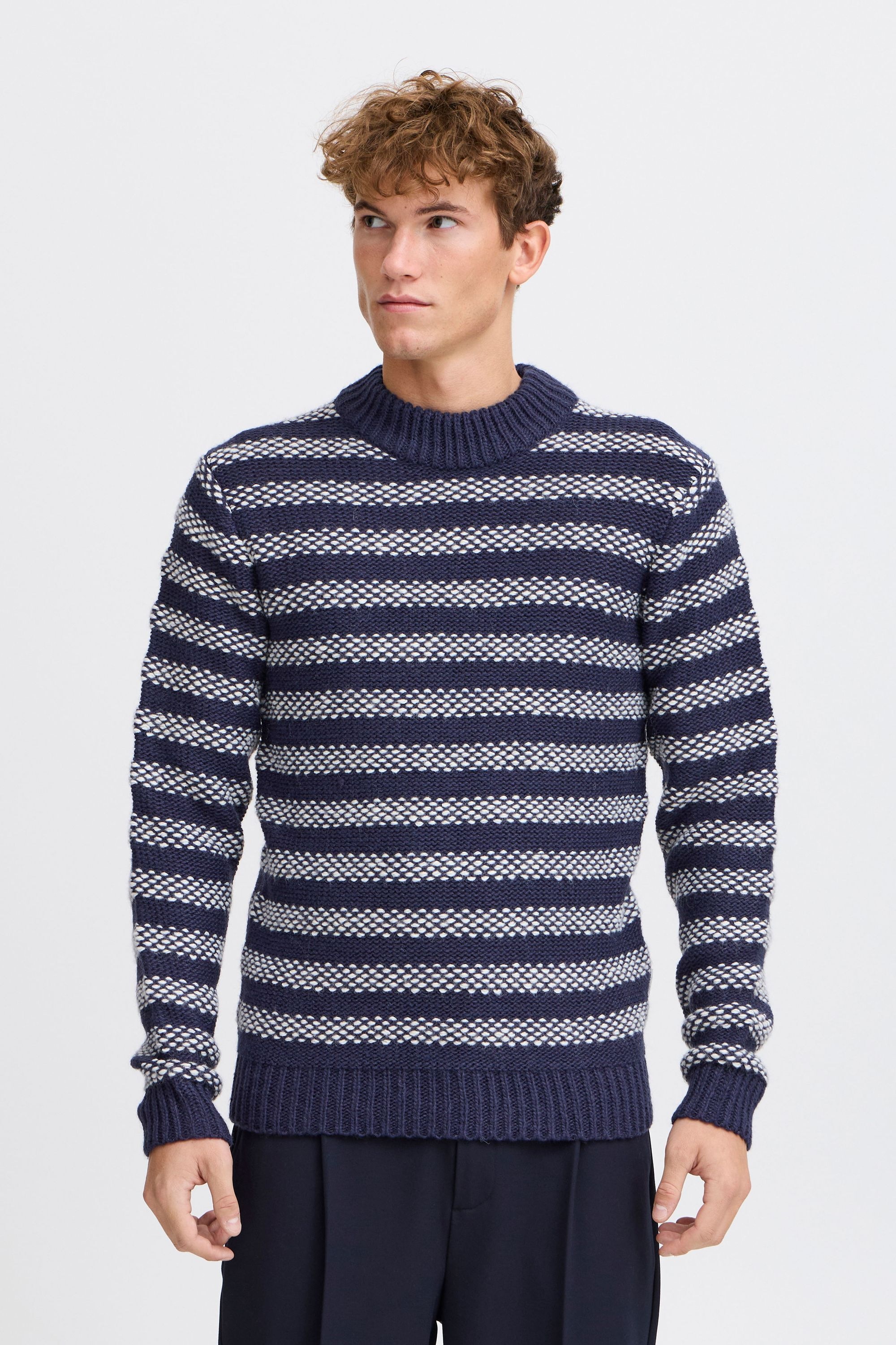 Casual Friday Strickfleece-Pullover »Strickpullover CFKARL striped knit«