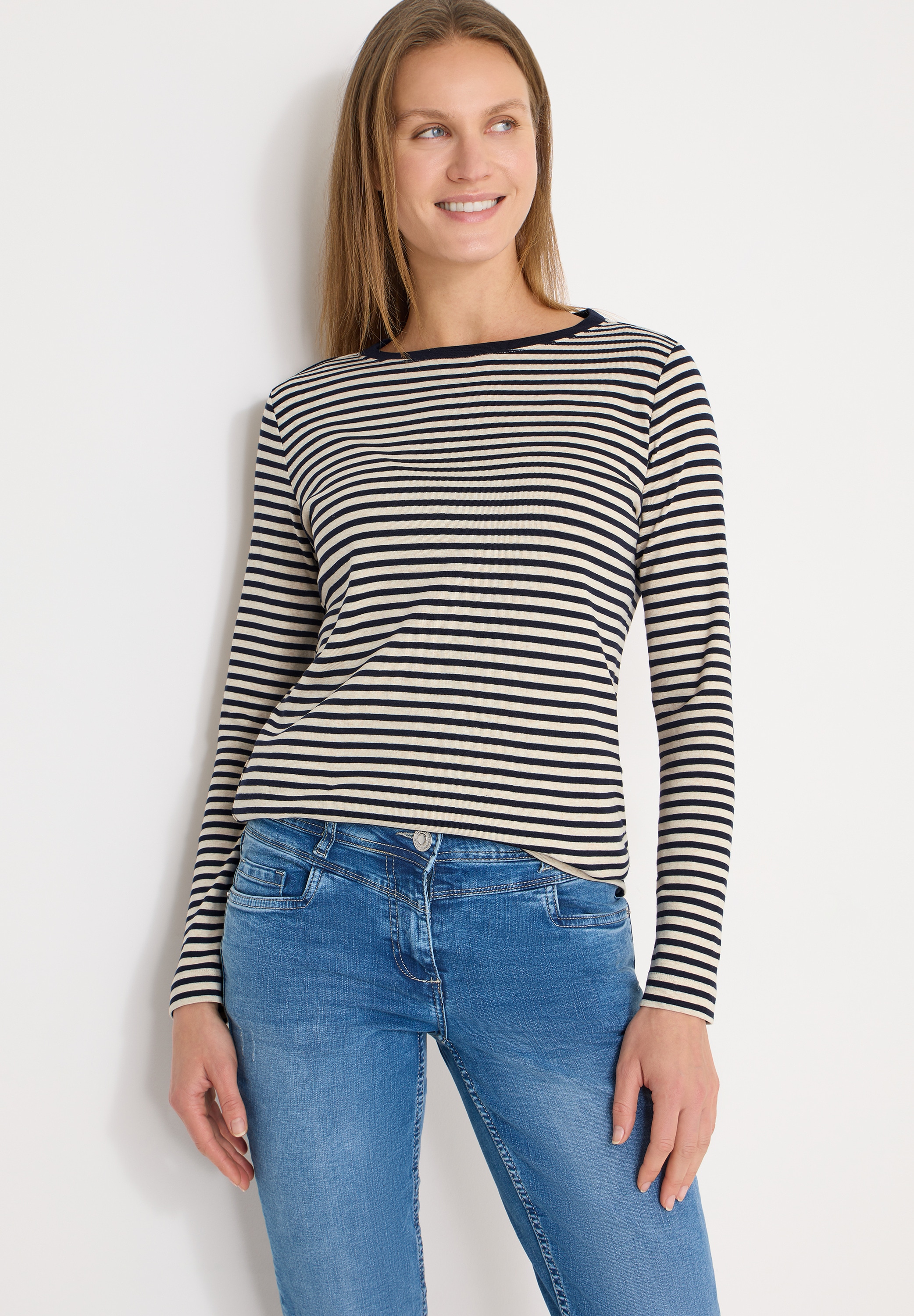 Cecil Langarmshirt im Streifen-Look