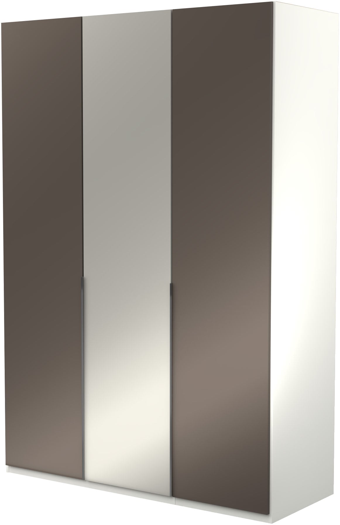 Musterring Kleiderschrank »San Diego, Kleiderschrank, Schrank, Garderobe, mit Glastüren« weiß, Türen gedämpft, 2 Höhen, mehrere Breiten, MADE IN GERMANY, 1 Stk. tlg. 3-türig (gedämpft), 4 Böden, 2 Kleiderstangen, Chromgriffe