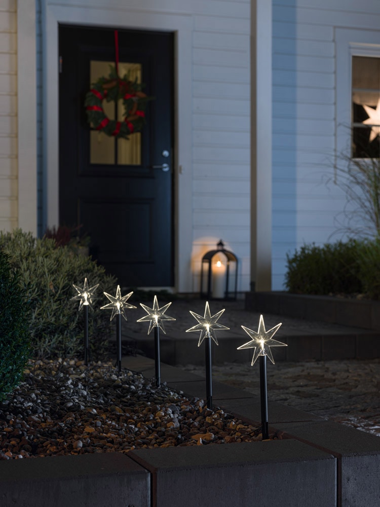KONSTSMIDE LED Gartenleuchte 5 Weihnachtsdeko Sternen, »Spiessleuchte mit bei aussen« OTTO