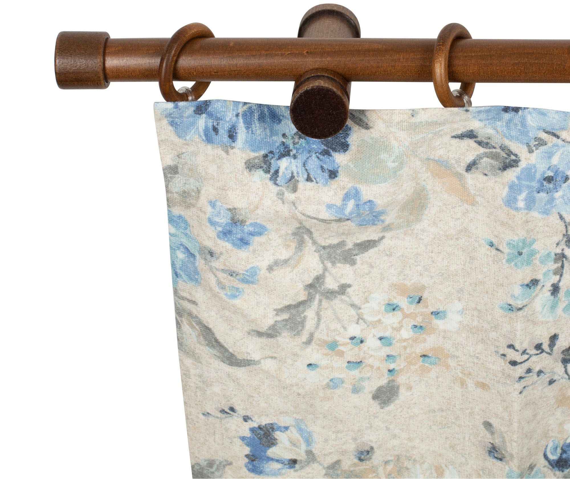 SN DECO GROUP Gardinenstange »Cafiro« 1 läufig-läufig Fixmaß 28 mm, Holz, verschiedene Längen und Farben, Komplettset