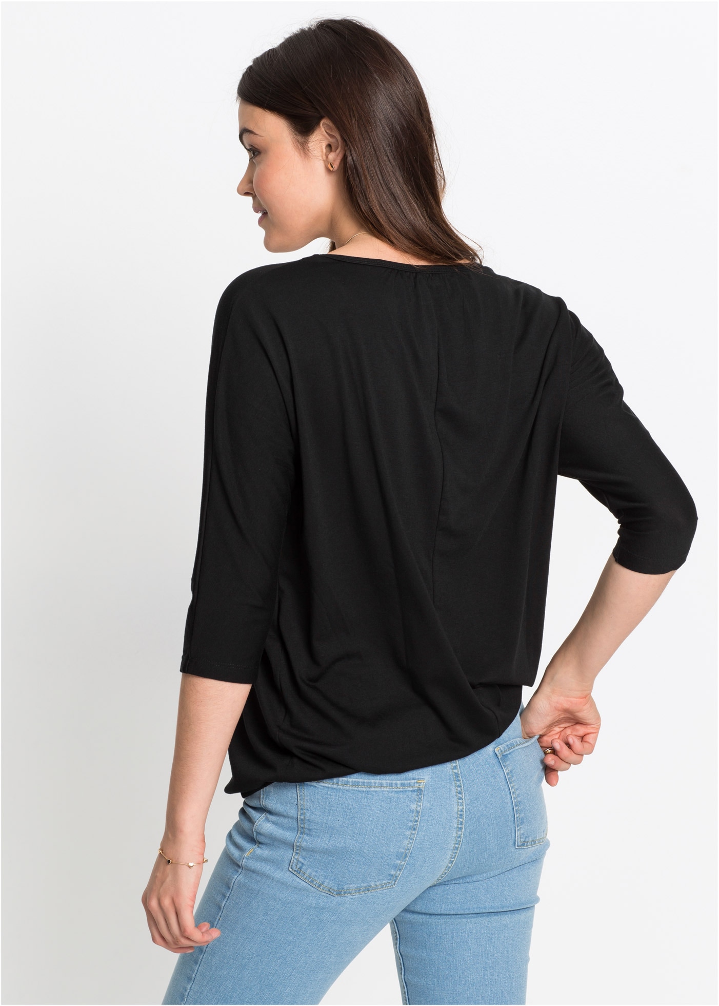 bonprix Oversize-Shirt »Oversize-Shirt aus Viskose-Mix« Oversize-Shirt aus Viskose-Mix