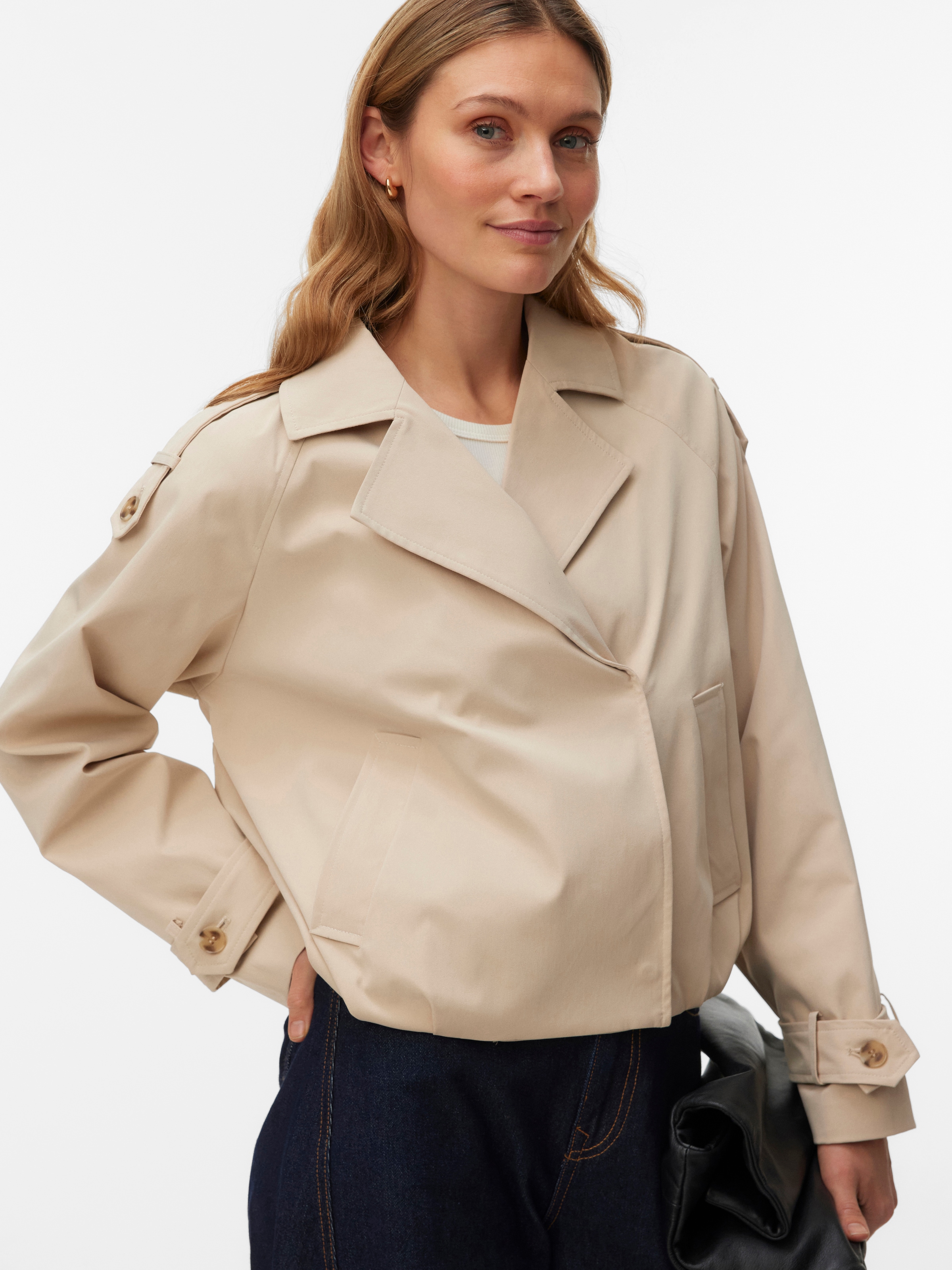 Vero Moda Kurzjacke »VMCHELSEA MADDY SHORT JACKET« Kunstfaser, im Trenchcoat Style