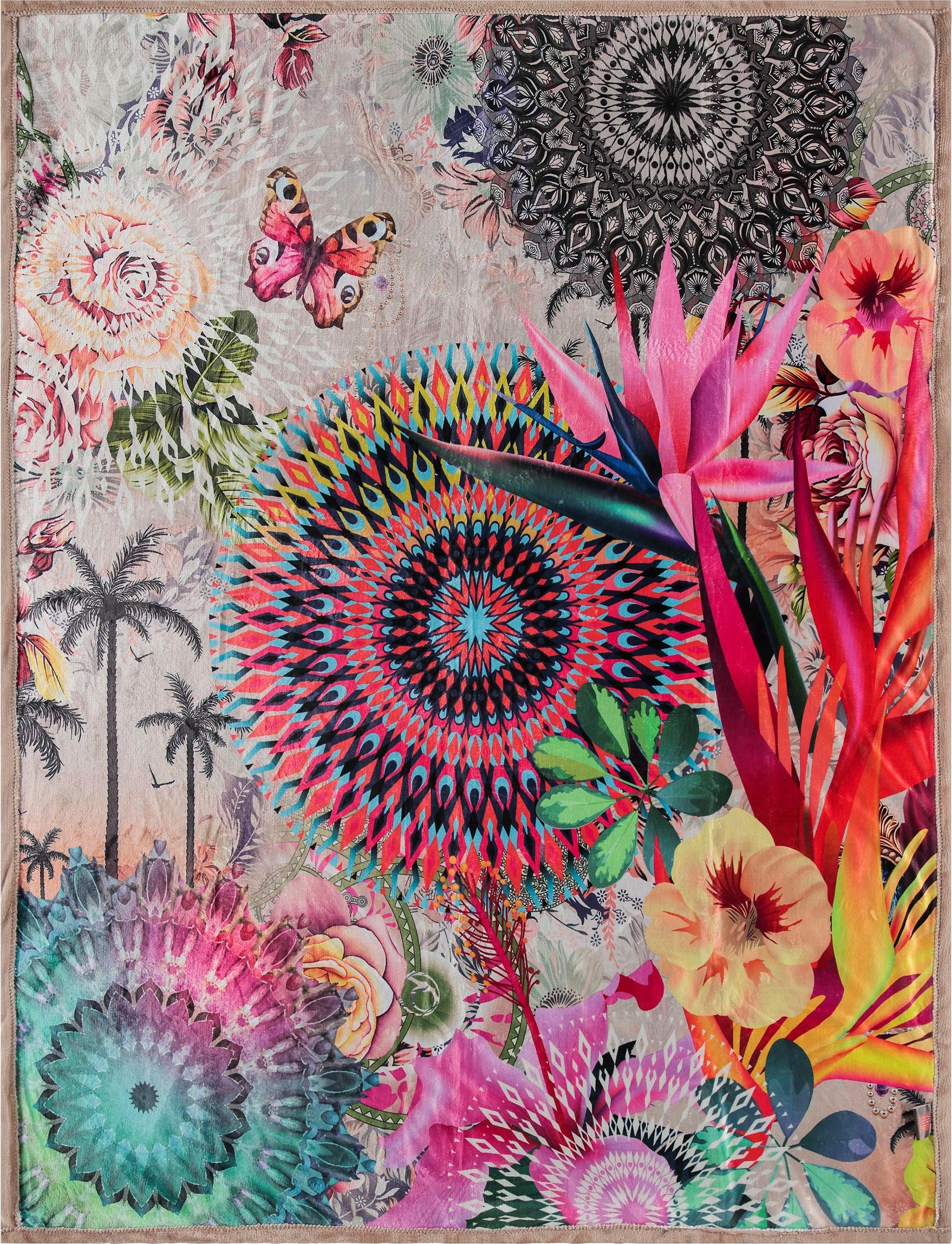 hip Plaid »Maelli«, mit Mandalas und exotischen Blüten