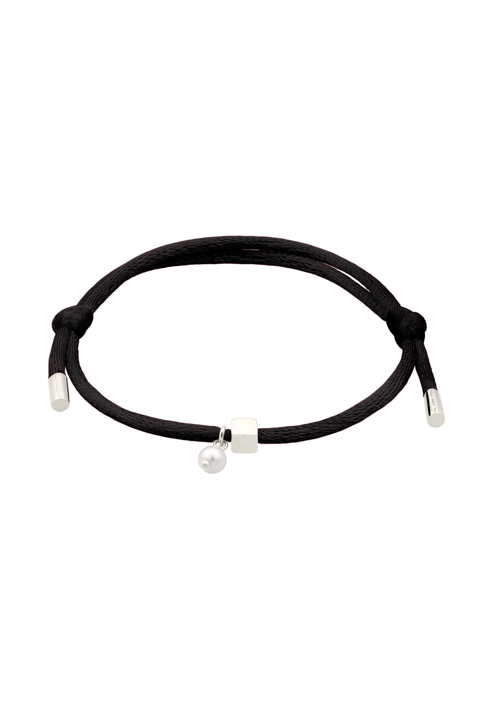 Elli Armkette »Armband Lettering Swarovski(R) Perle White 925 Sterling Silber vergoldet«
