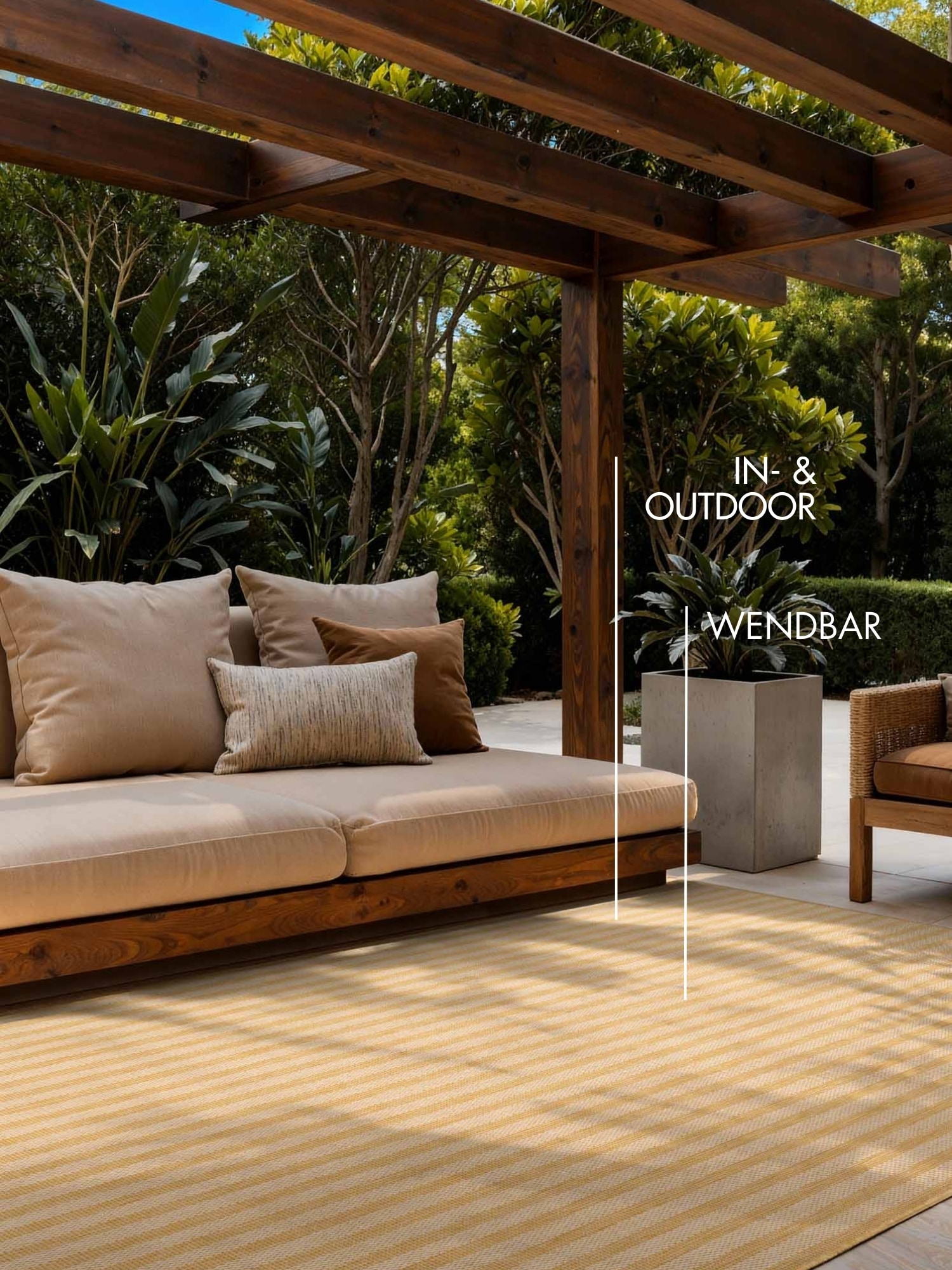 Ted Baker Teppich »Linley« rechteckig 8 mm Höhe Designteppich, Wetterfest, Pflegeleicht, Modern, Wohnzimmer, Terrasse