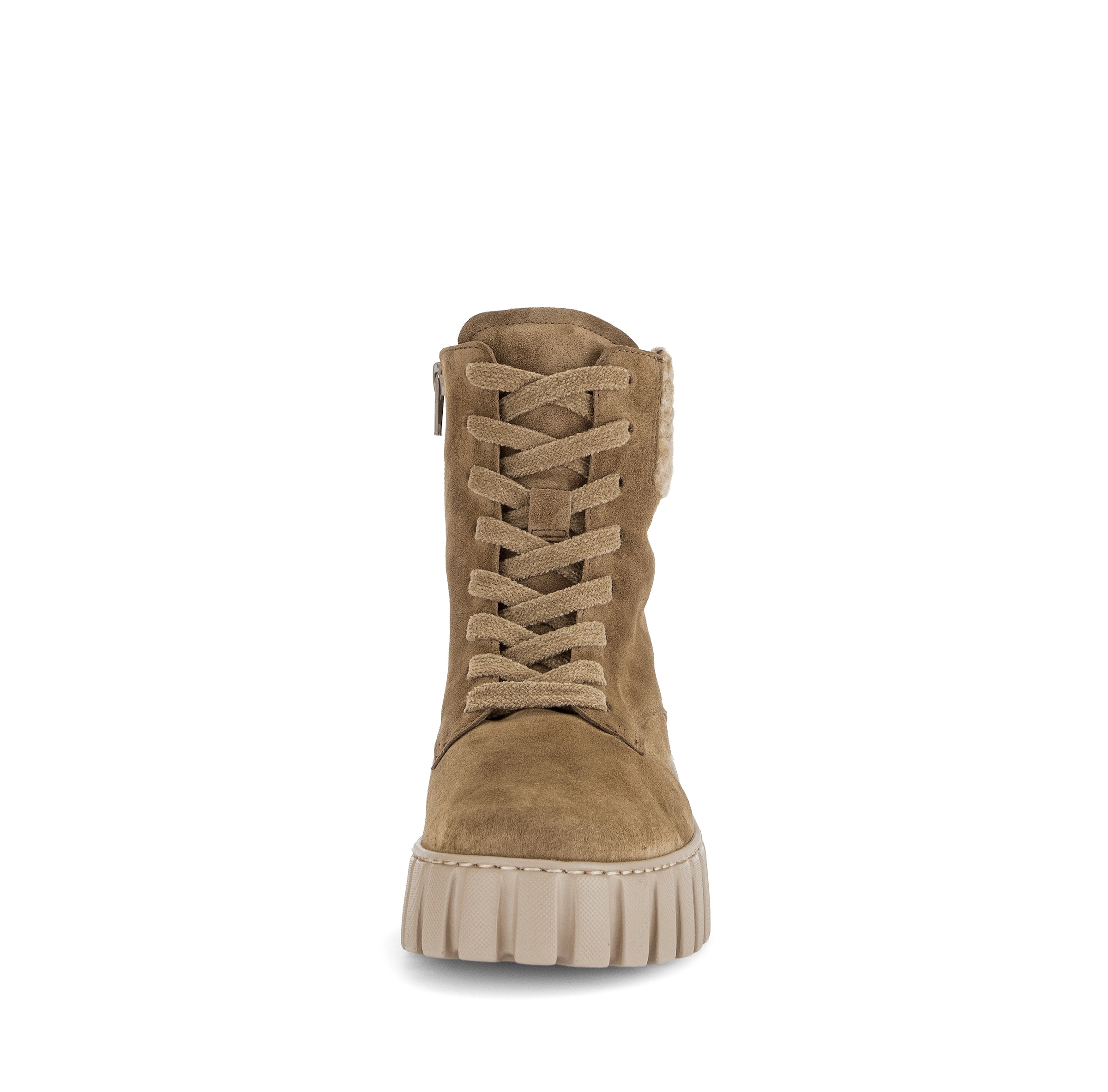 Gabor Schnürboots  Plateau, Herbstboots mit gepolstertem Schaftrand, G-Weite