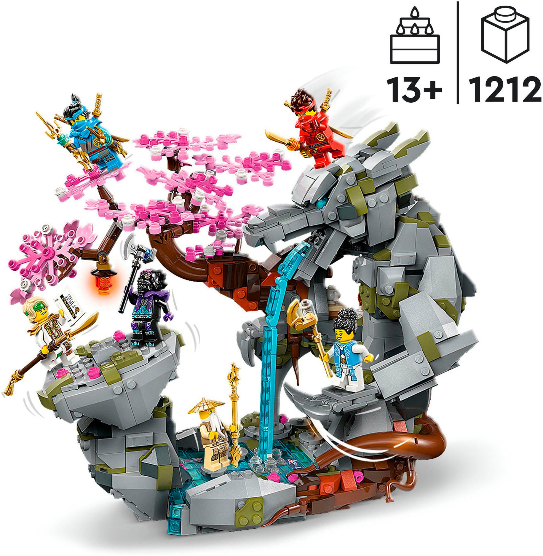 LEGO® Konstruktionsspielsteine »Drachenstein-Tempel (71819), LEGO® NINJAGO«, (1212 St.), Made in Europe