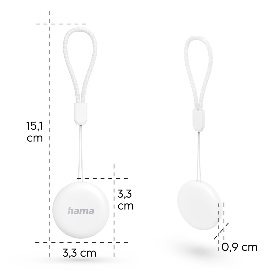 Hama GPS-Tracker »Schlüsselfinder (Android „Mein Gerät finden“, Bluetooth, Alarm, 2 St.)« AirTag Alternative, Tracker