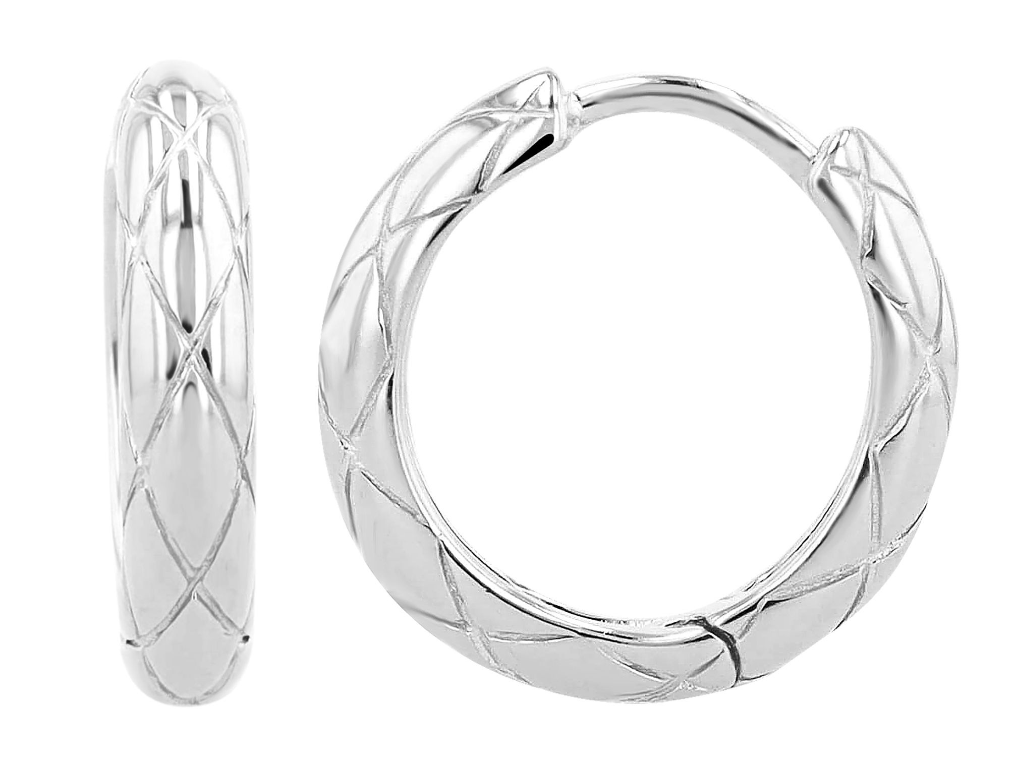 Adelia´s Paar Creolen »Damen Ohrringe ¿ Klappcreole aus 925 Silber«