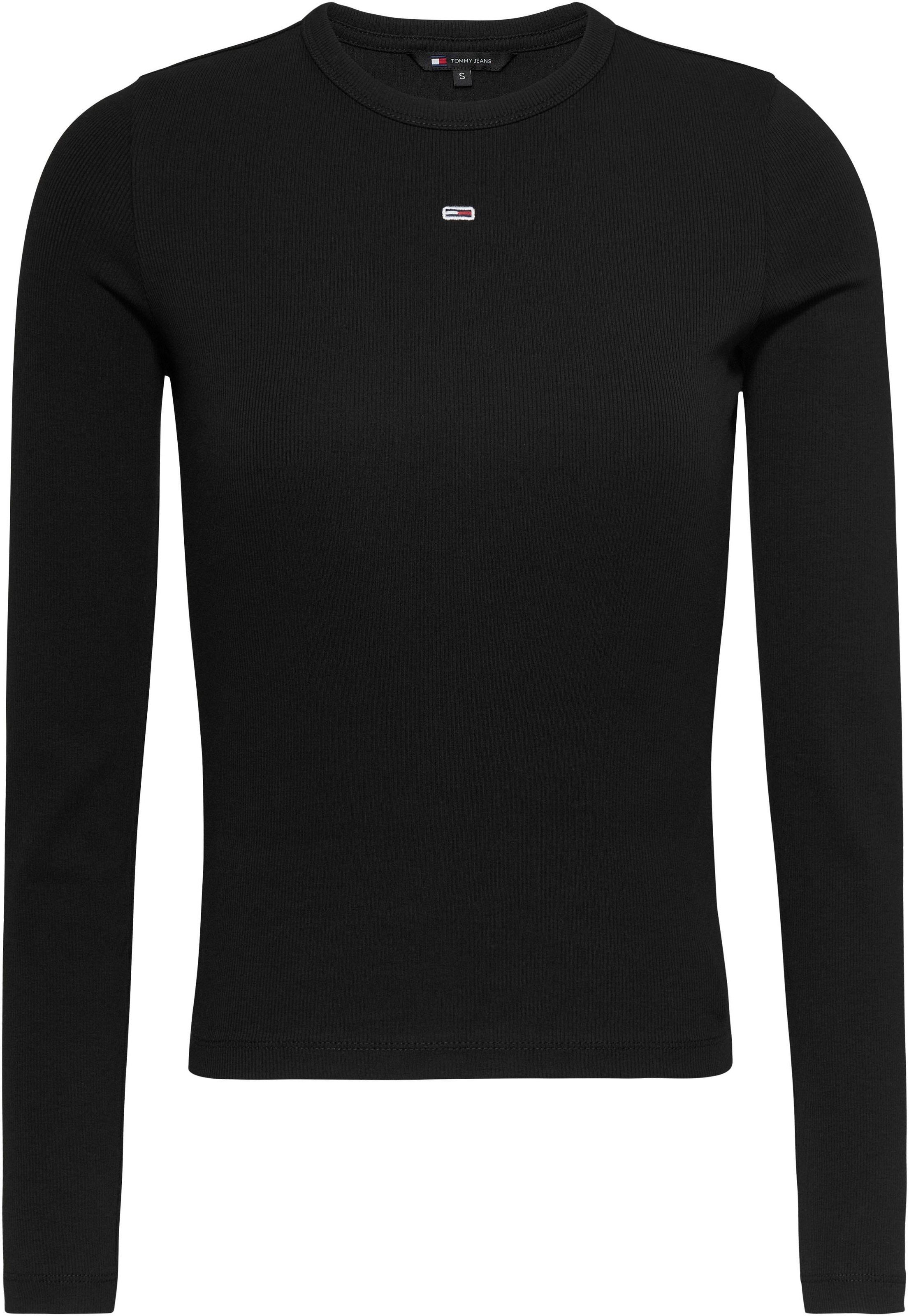 Tommy Jeans Langarmshirt »TJW SLIM ESSENTIAL RIB LS«, mit Logostickerei