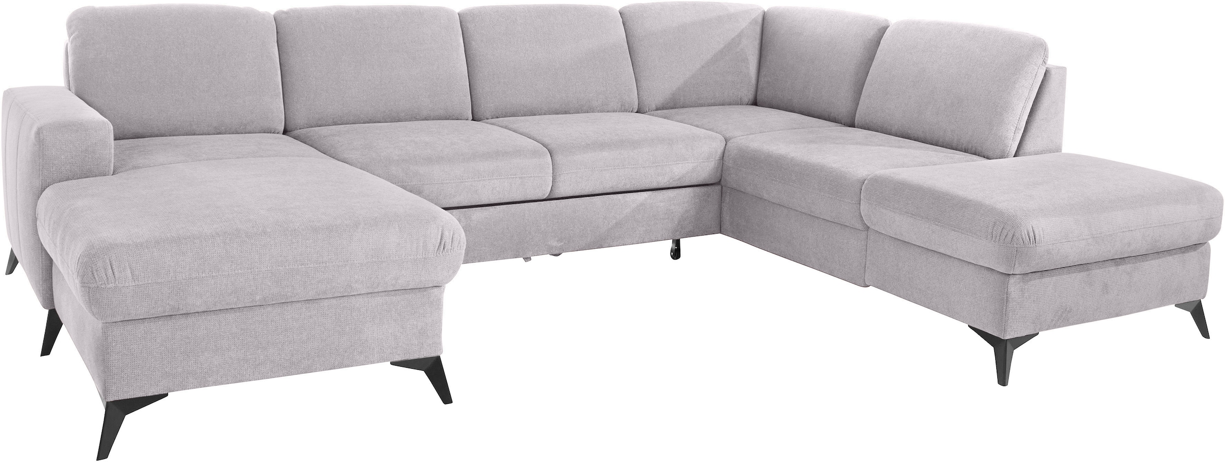 Places of Style Wohnlandschaft »Lolland U-Form«, Wahlweise mit Bettfunktion und Stauraum, auch mit abwischbarem Bezug
