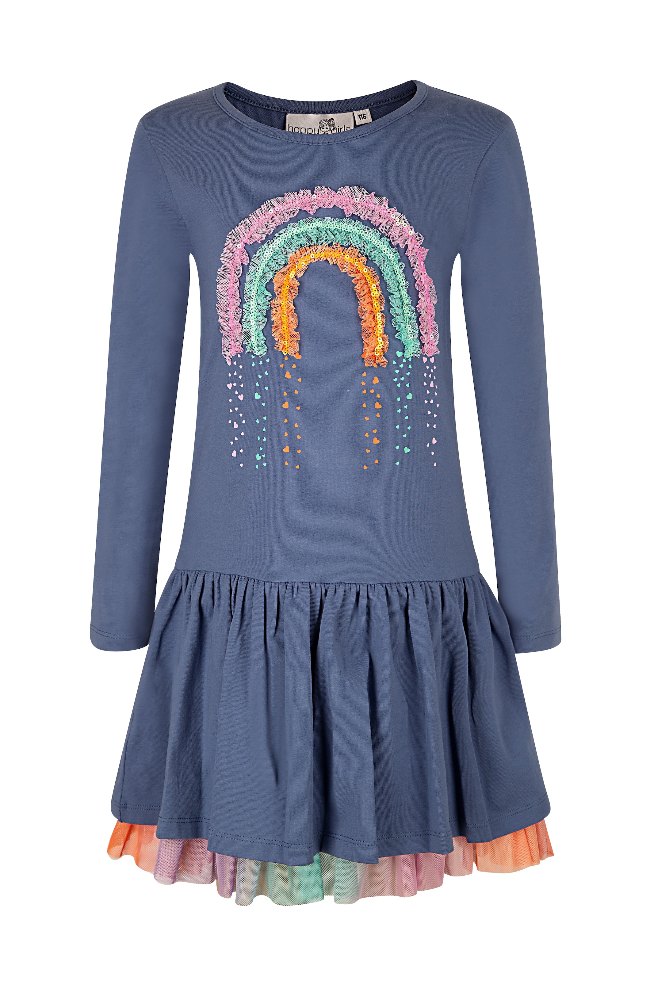 Happy Girls Mädchen Shirtkleid in blau, Größe 146