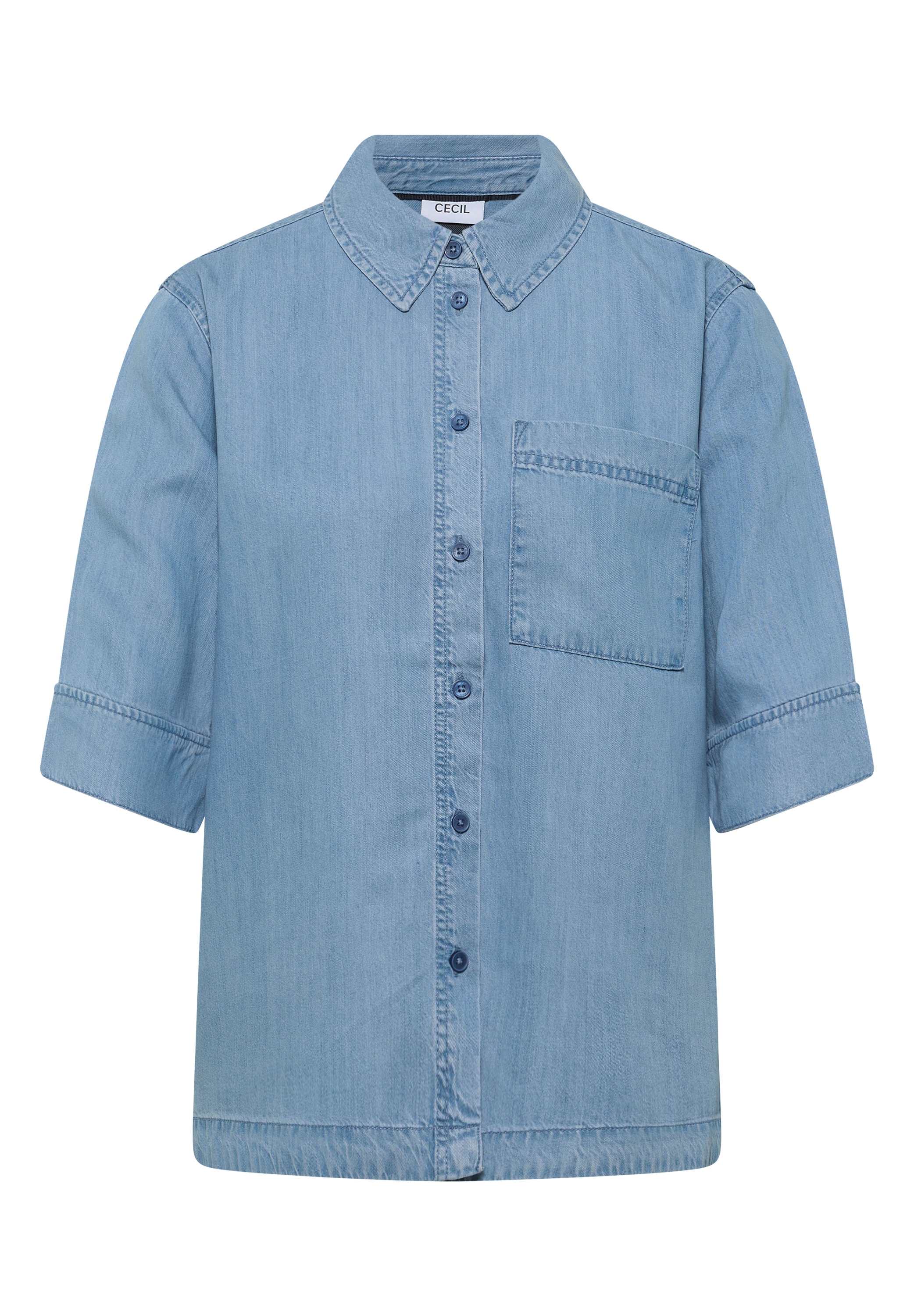 Cecil Hemdbluse im Denim-Look