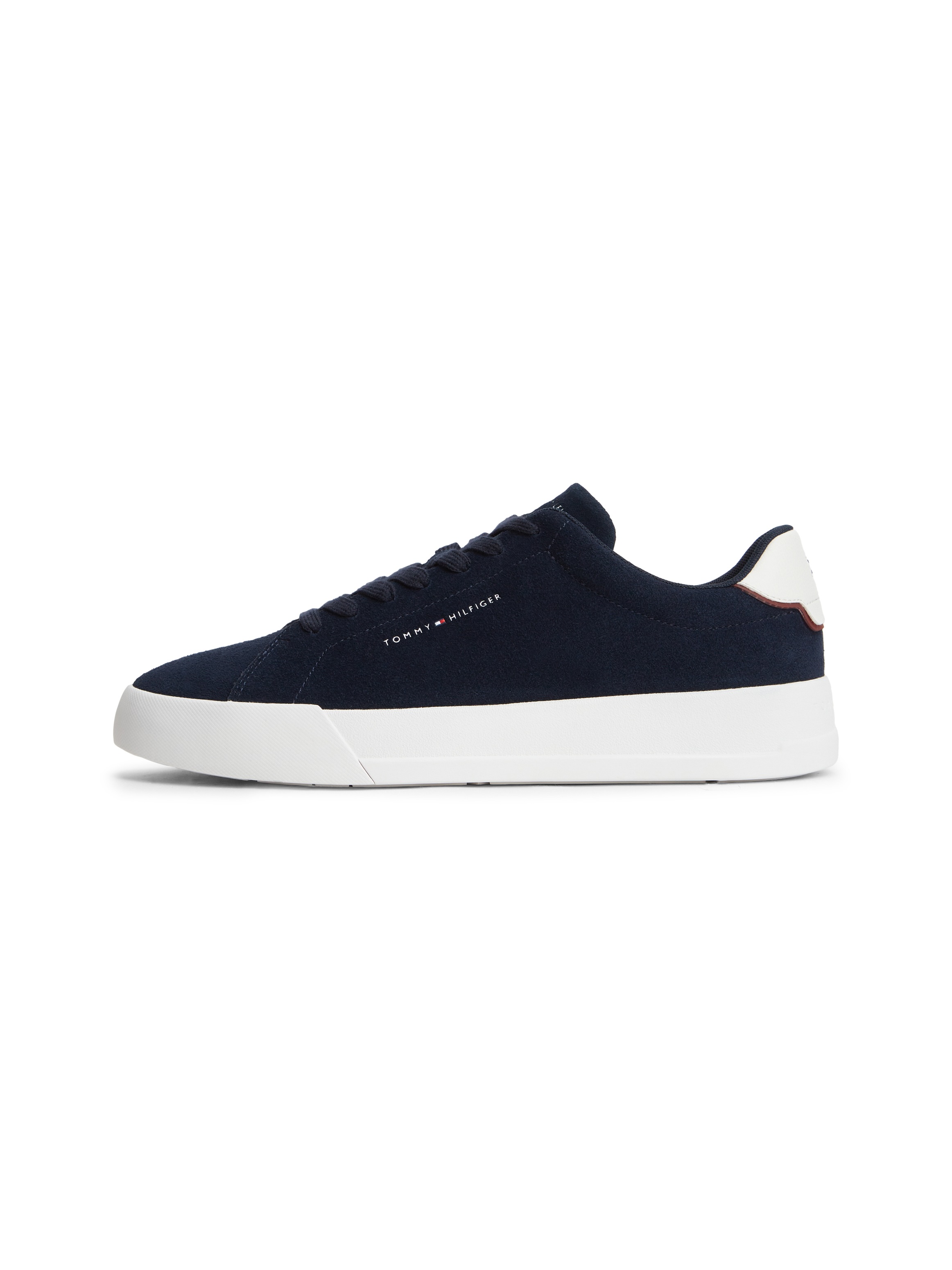 Tommy Hilfiger Sneaker »TH COURT CORE SUEDE«  Freizeitschuh, Halbschuh, Schnürschuh mit seitlichem Logoschriftzug