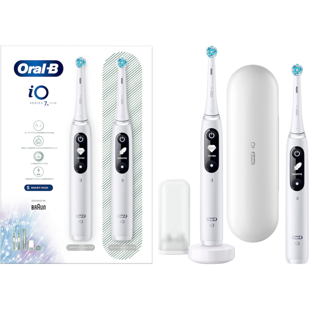 Oral-B Elektrische Zahnbürste »iO Series 7N mit 2. Handstück«, 2 St. Aufsteckbürsten