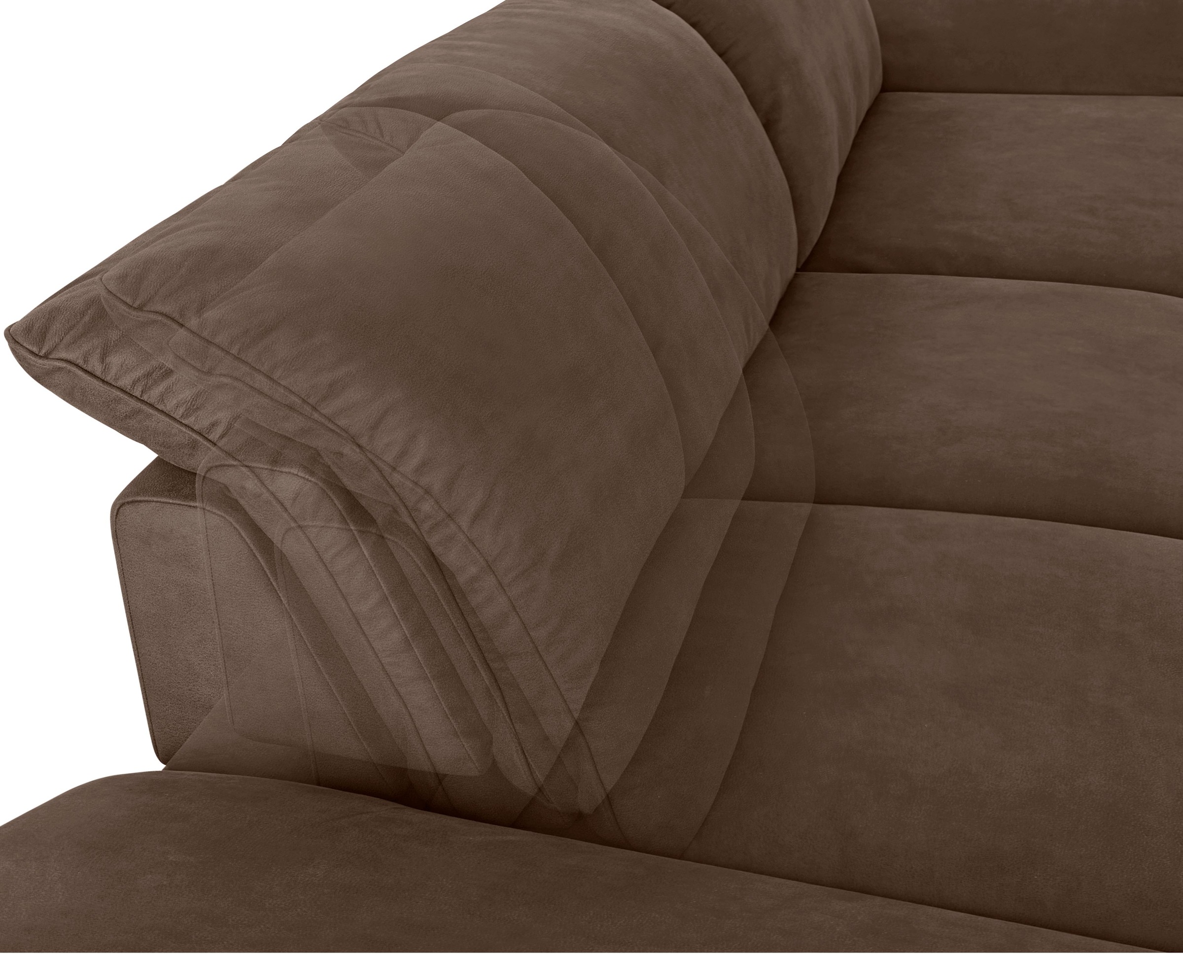 W.SCHILLIG Ecksofa »enjoy&MORE, Designsofa, bequem, elegant und zeitlos, L-Form«, Sitztiefenverstellung, Füße bronze pulverbeschichtet, Breite 340 cm