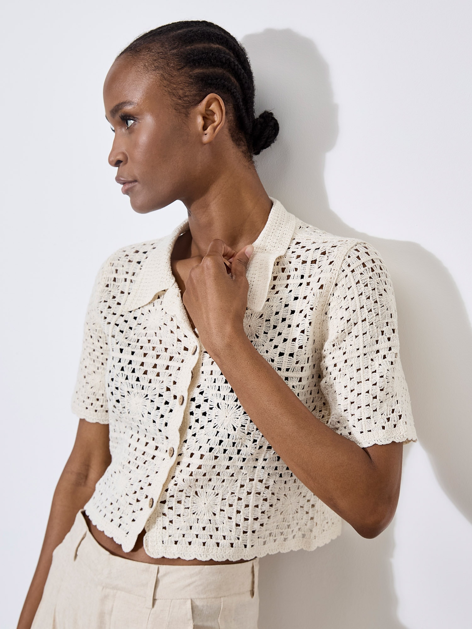 Apricot Cardigan »mit Häkelverzierungen« mit Häkelverzierungen