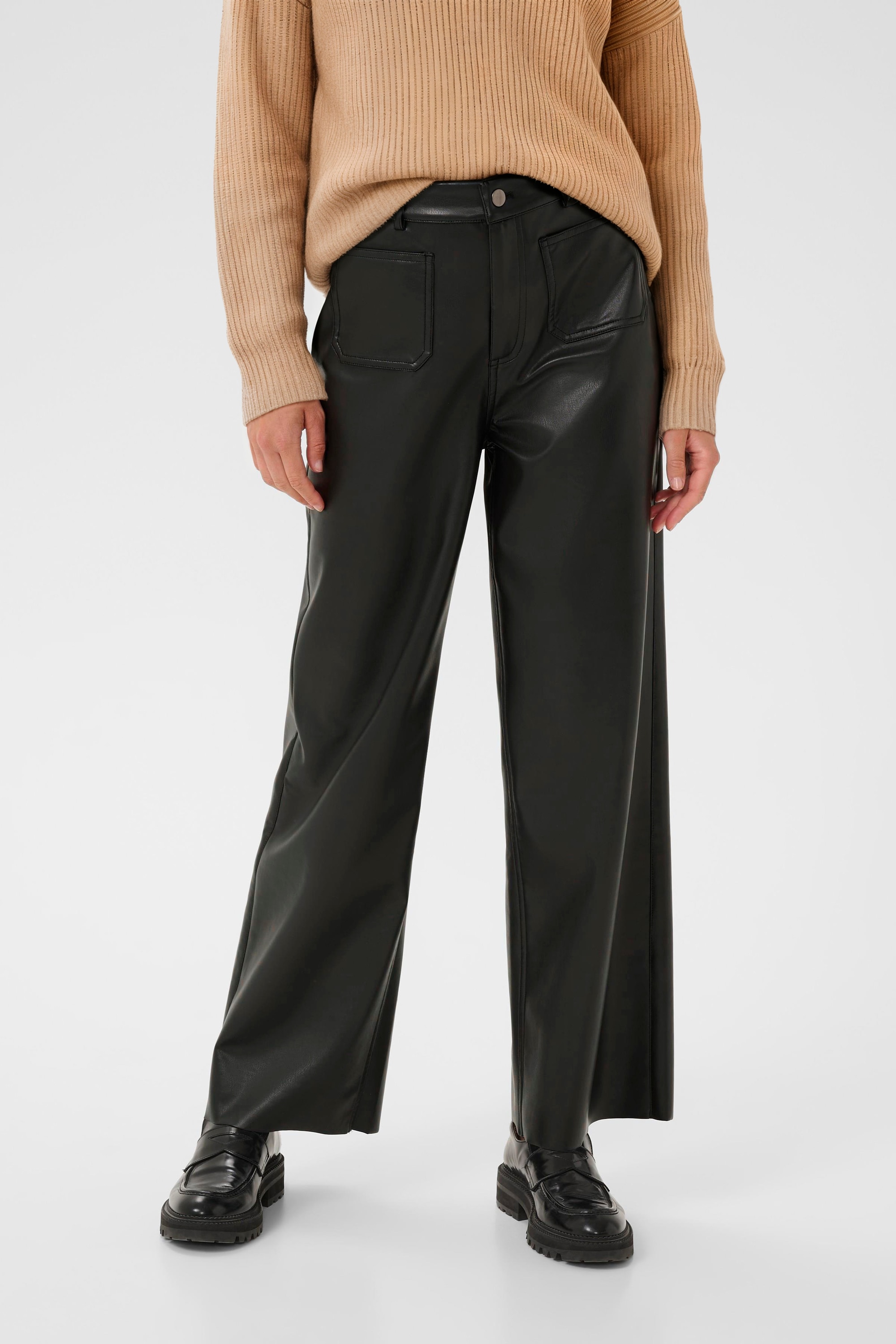 KAFFE Lederimitathose »Jeans KAmikka«