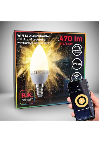 LED-Leuchtmittel, E14, 1 St., Warmweiß, Smart Home LED-Lampe, RGB, WiFi,...