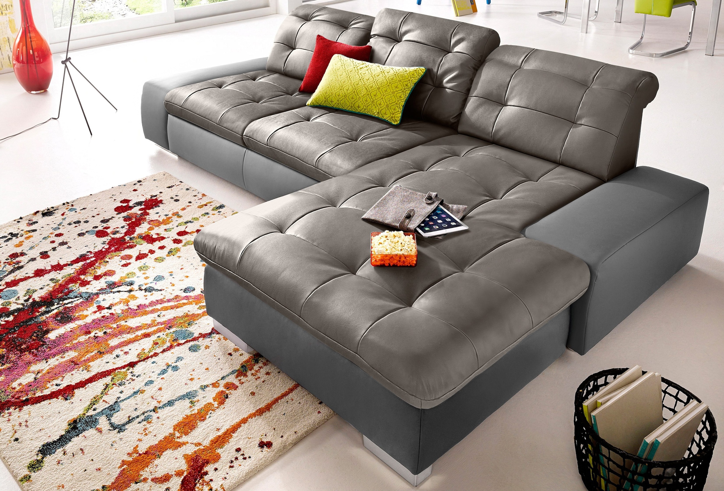 sit&more Ecksofa »Palomino L-Form«, wahlweise XL oder XXL und mit Bettfunktion