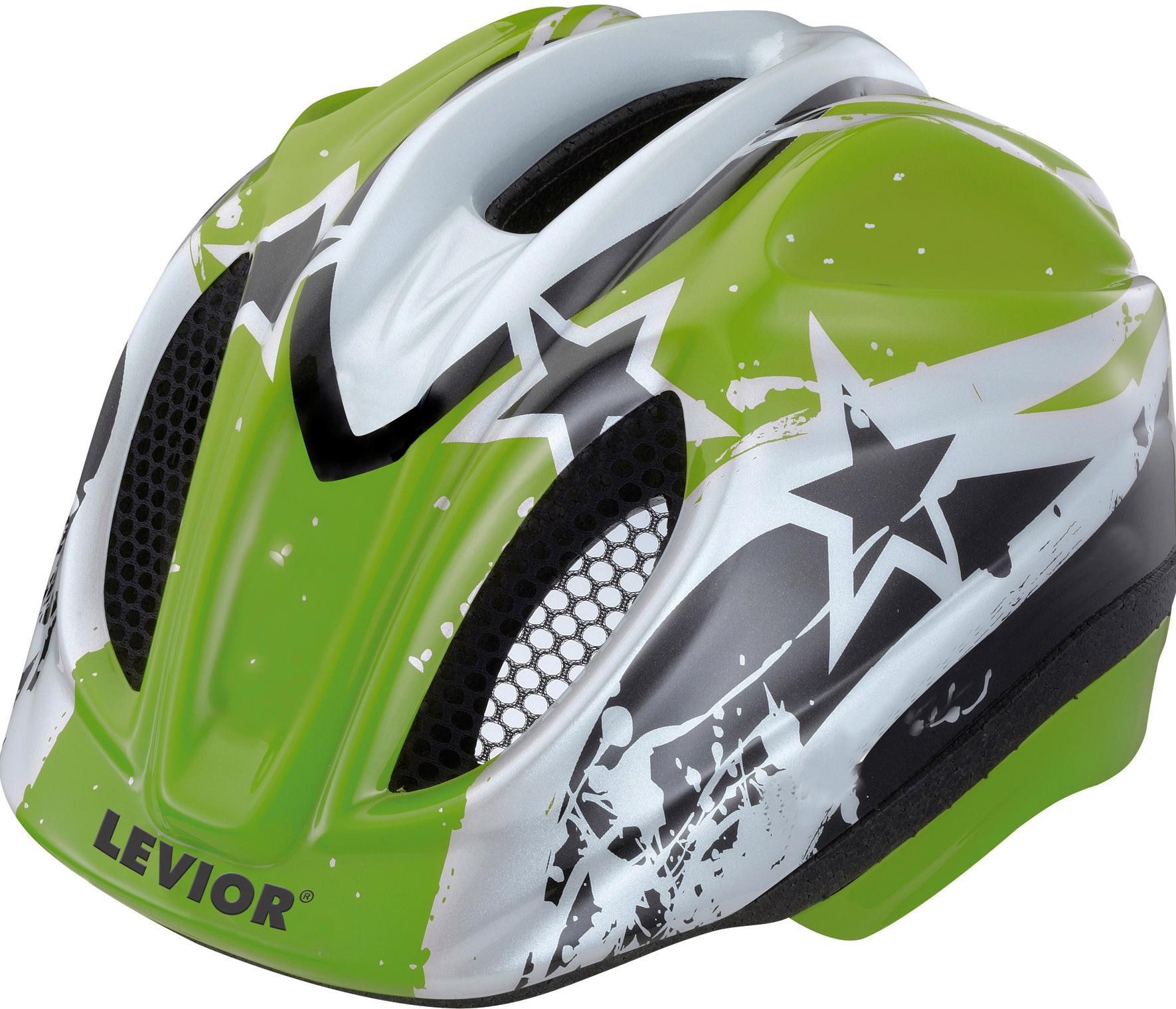 Levior Kinderfahrradhelm »Stars« in grün, Größe M Kopfumfang: 52 cm - 58 cm