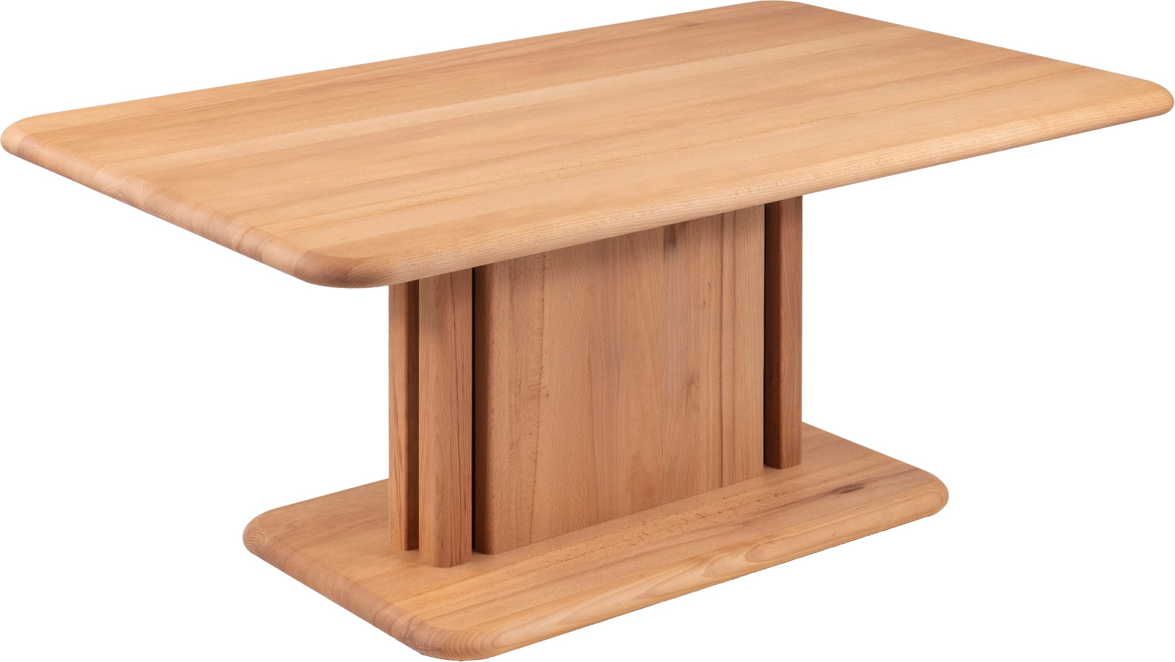 Vierhaus Couchtisch, Platte kernbuche geölt Massiv, höhenverstellbar