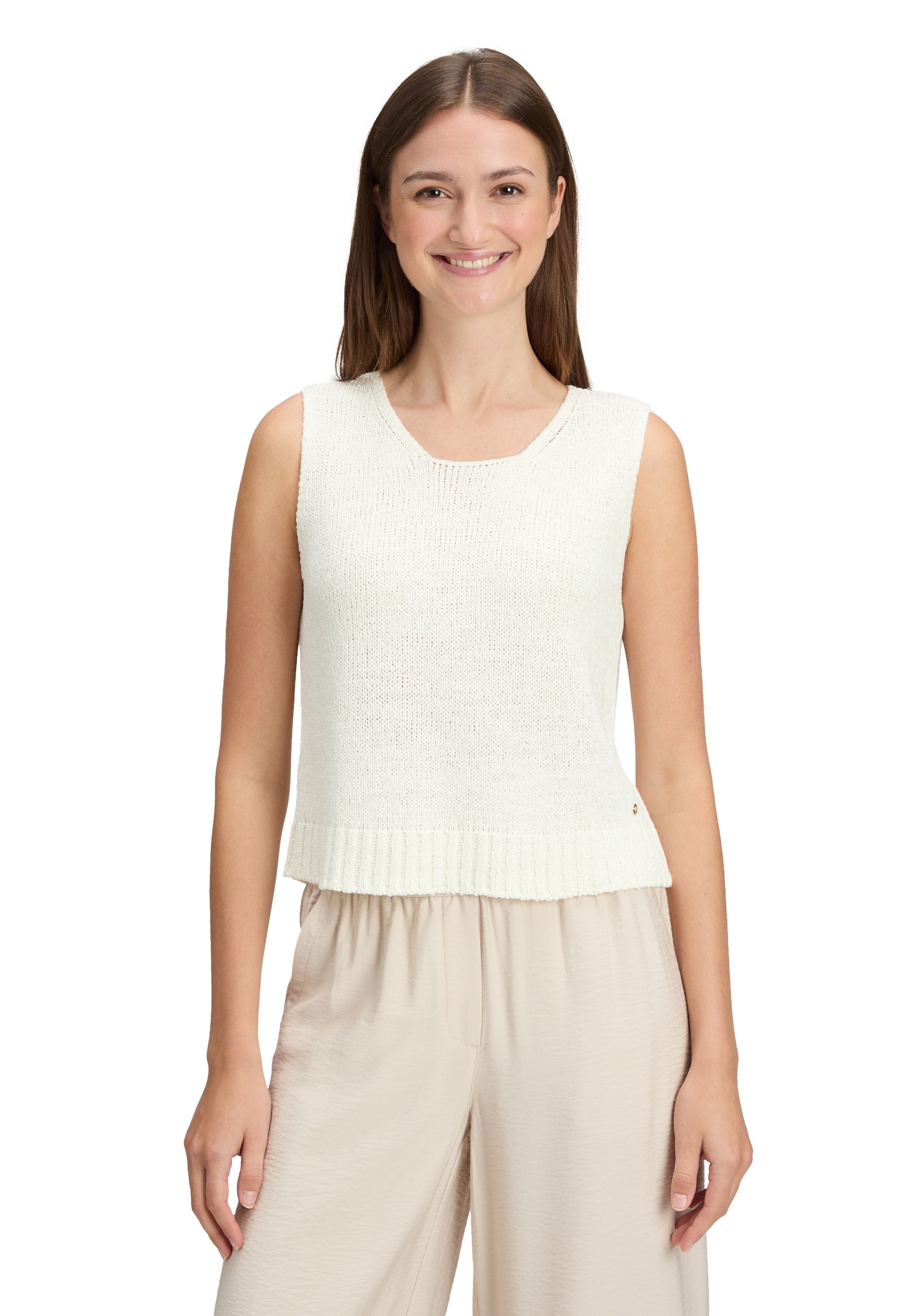 Betty&Co Stricktop »Strick-Top mit Rundhalsausschnitt«