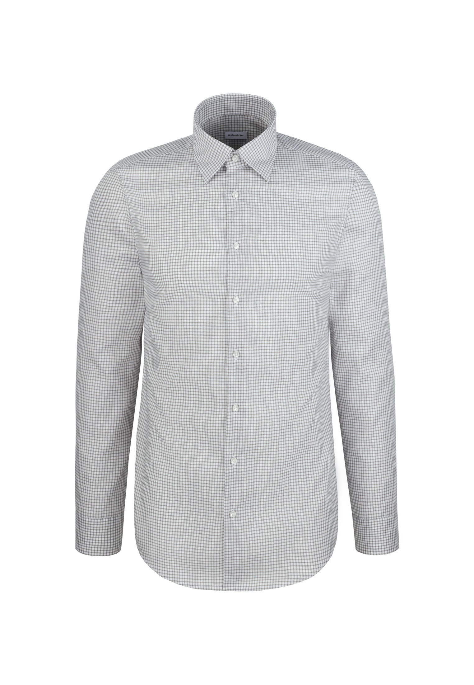 seidensticker Businesshemd »Schwarze Rose« Shaped 1/1 Covered-Button-Down-Kragen Karo