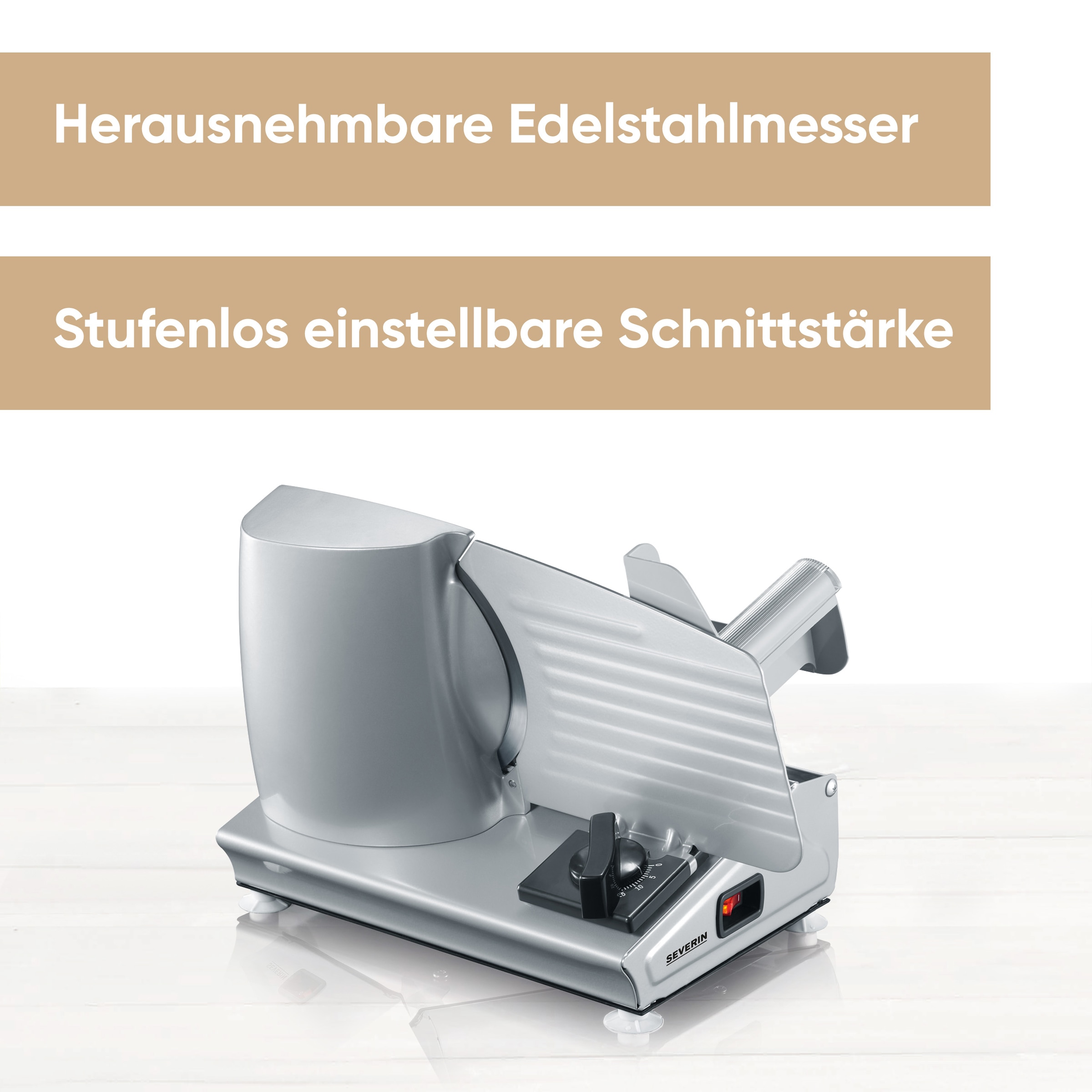 Severin Allesschneider »AS 3915« 180 W stufenlose Einstellung der Schnittstärke, herausnehmbares Messer