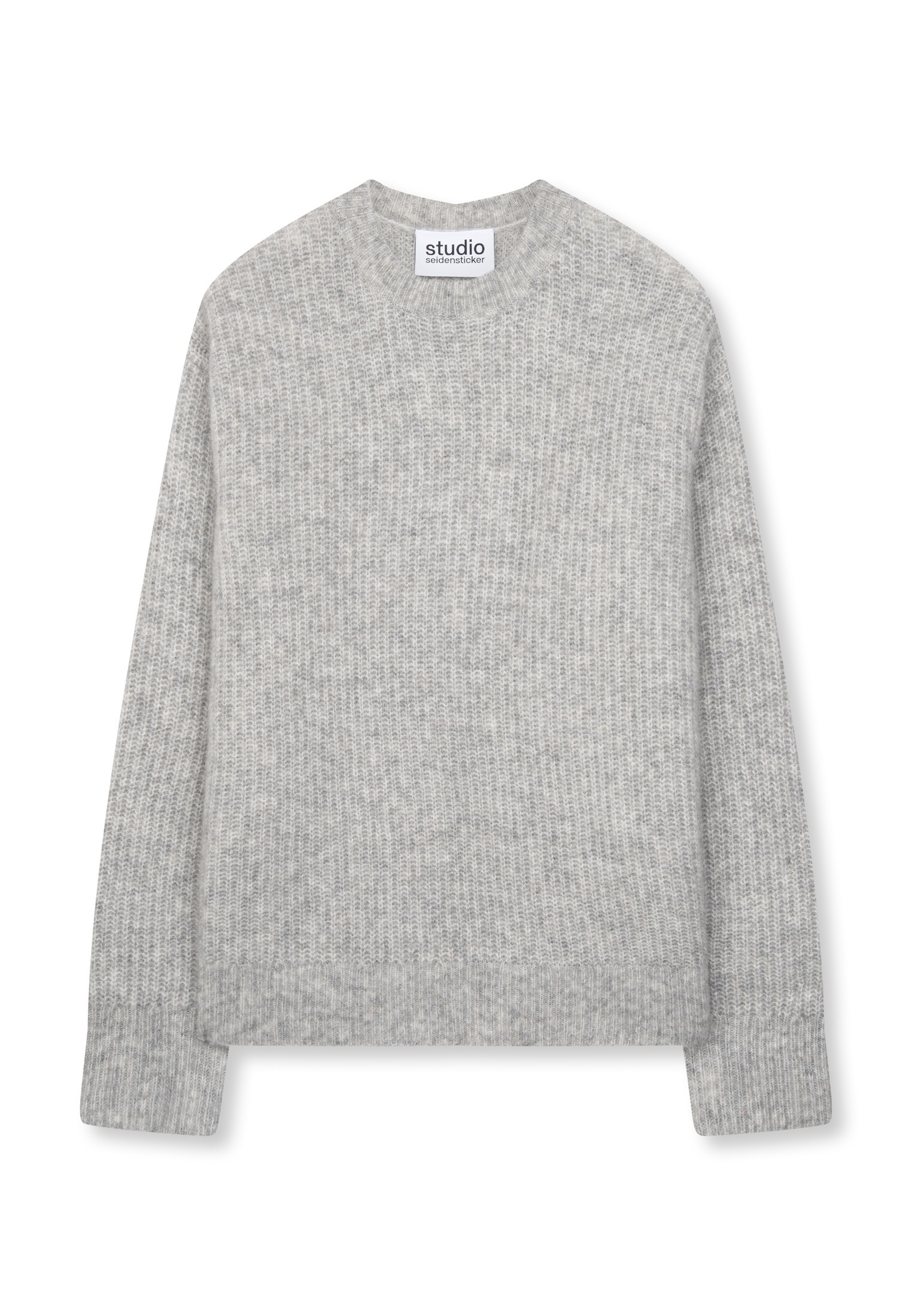 studio seidensticker Strickpullover 1/1 Rundhals Einfarbig meliert