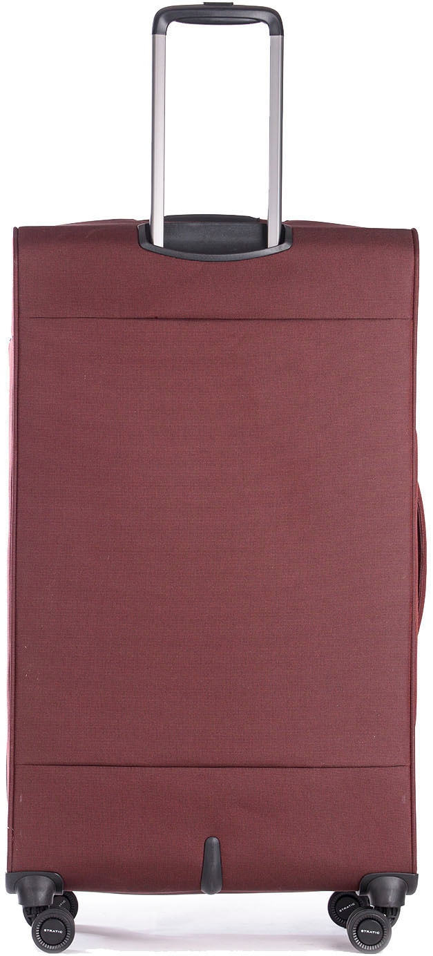 Stratic Weichgepäck-Trolley »Bendigo Light + L, redwine«, 4 Rollen, Reisekoffer großer Koffer Aufgabegepäck TSA-Zahlenschloss