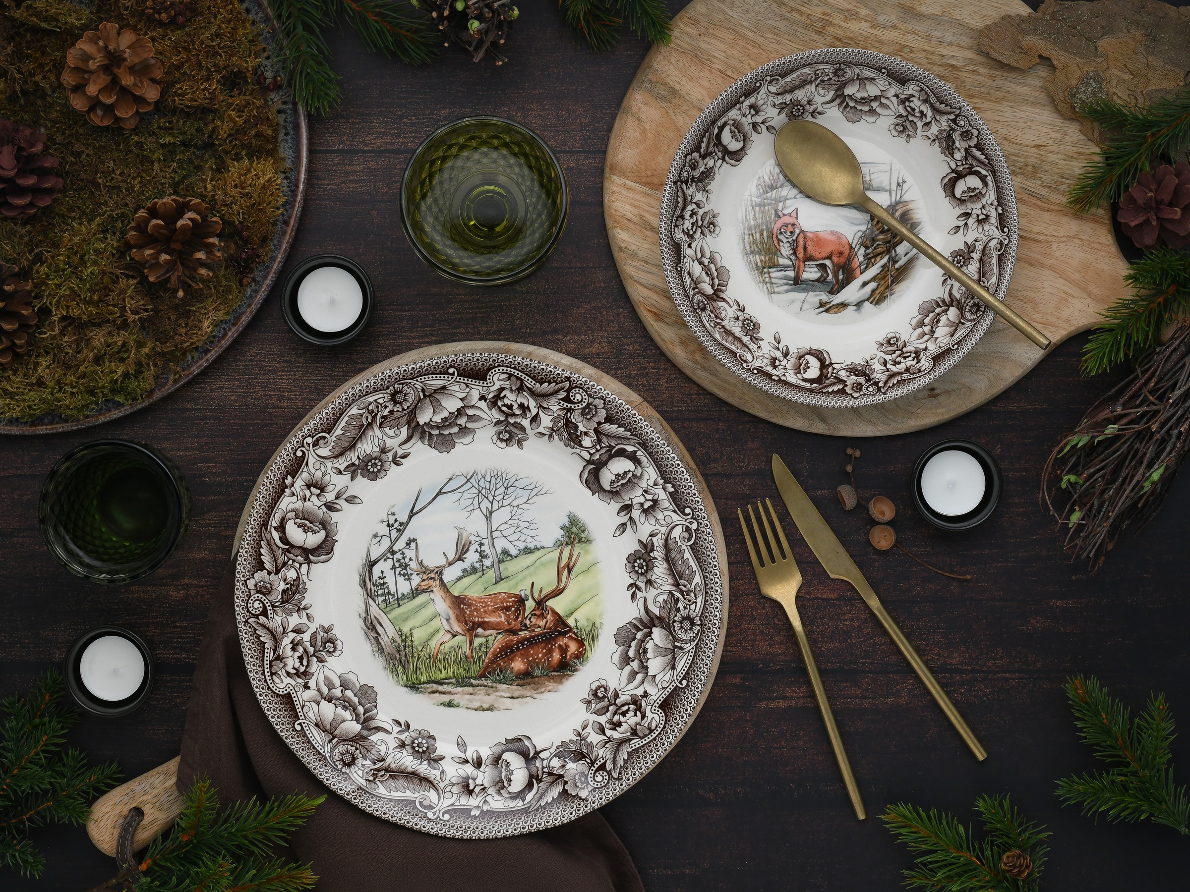CreaTable Tafelservice »Haydon Grove Bunt, Service, Teller-Set, 12-tlg.« Landhausstil, Tiermotive