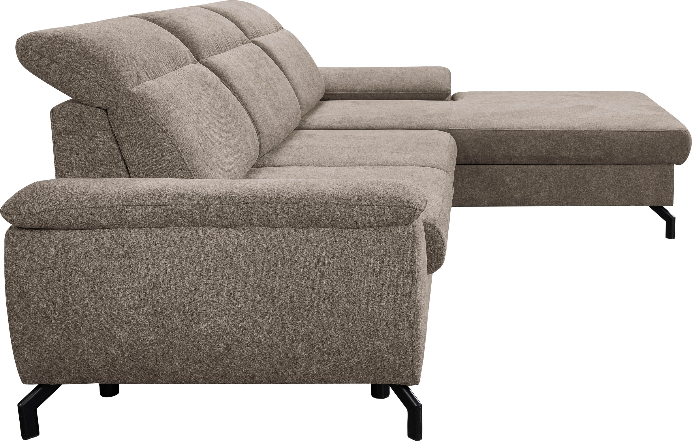 WERK2 Ecksofa »Panama L-Form«, Modernes Sofa mit Schlaffunktion, Bettkasten, Kopfteile verstellbar