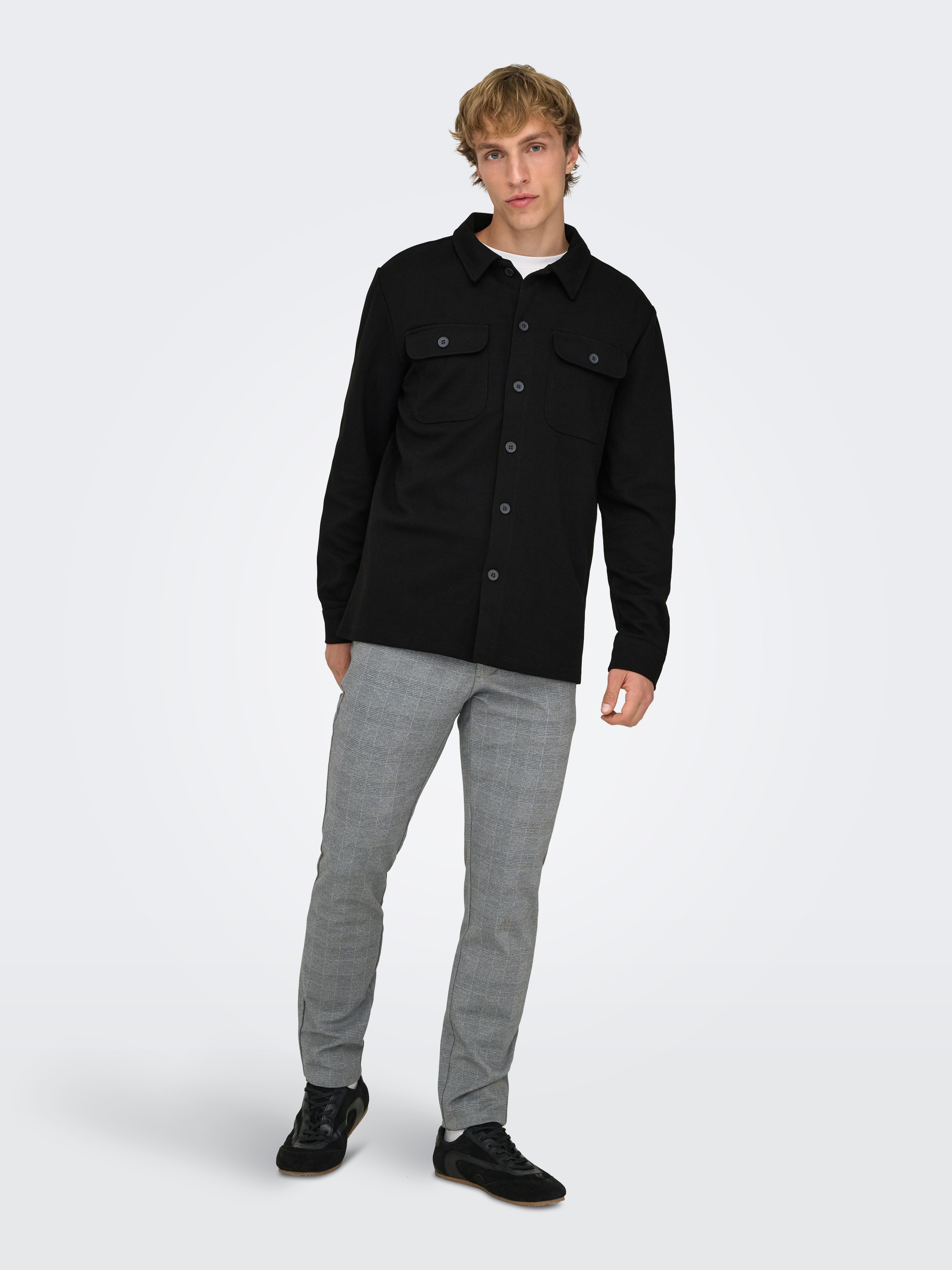 ONLY & SONS »ONSNEWKODYL OVERSHIRT SWEAT NOOS« Materialmix, regular fit