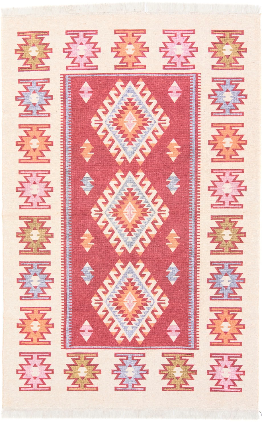 morgenland Wollteppich »Kelim Teppich Ariz«, rechteckig, 5 mm Höhe, reine Baumwolle