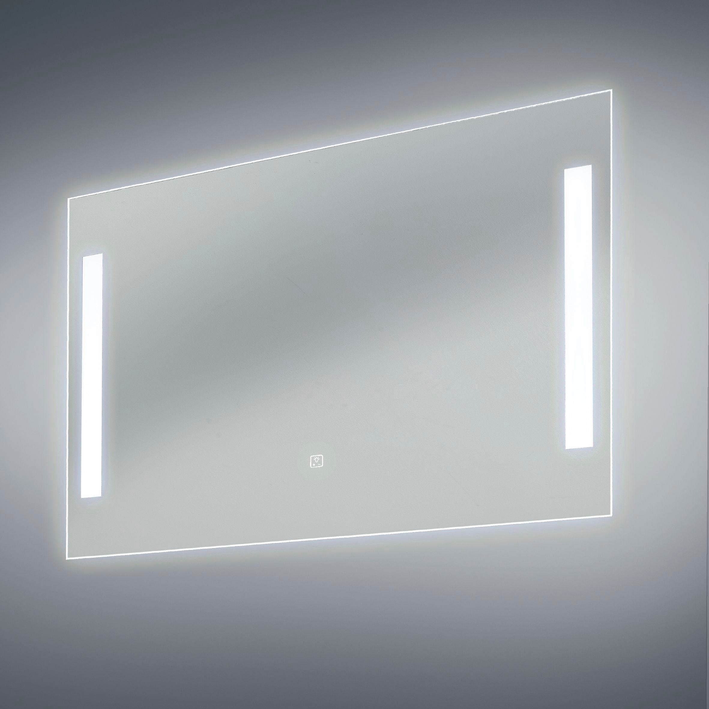 welltime Badspiegel, mit Touch LED-Beleuchtung, eckig, in versch. Größen erhältlich